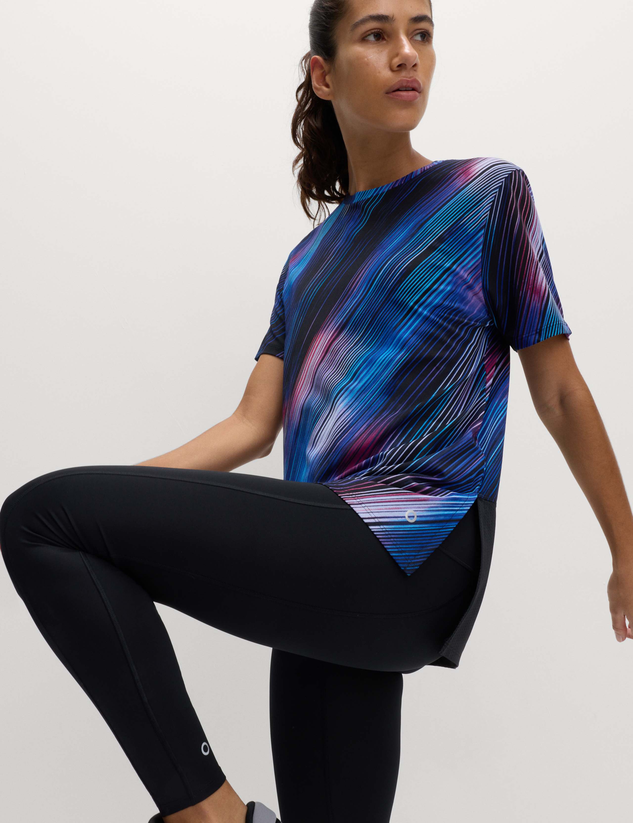 Scoop Neck Mesh Back T-Shirt