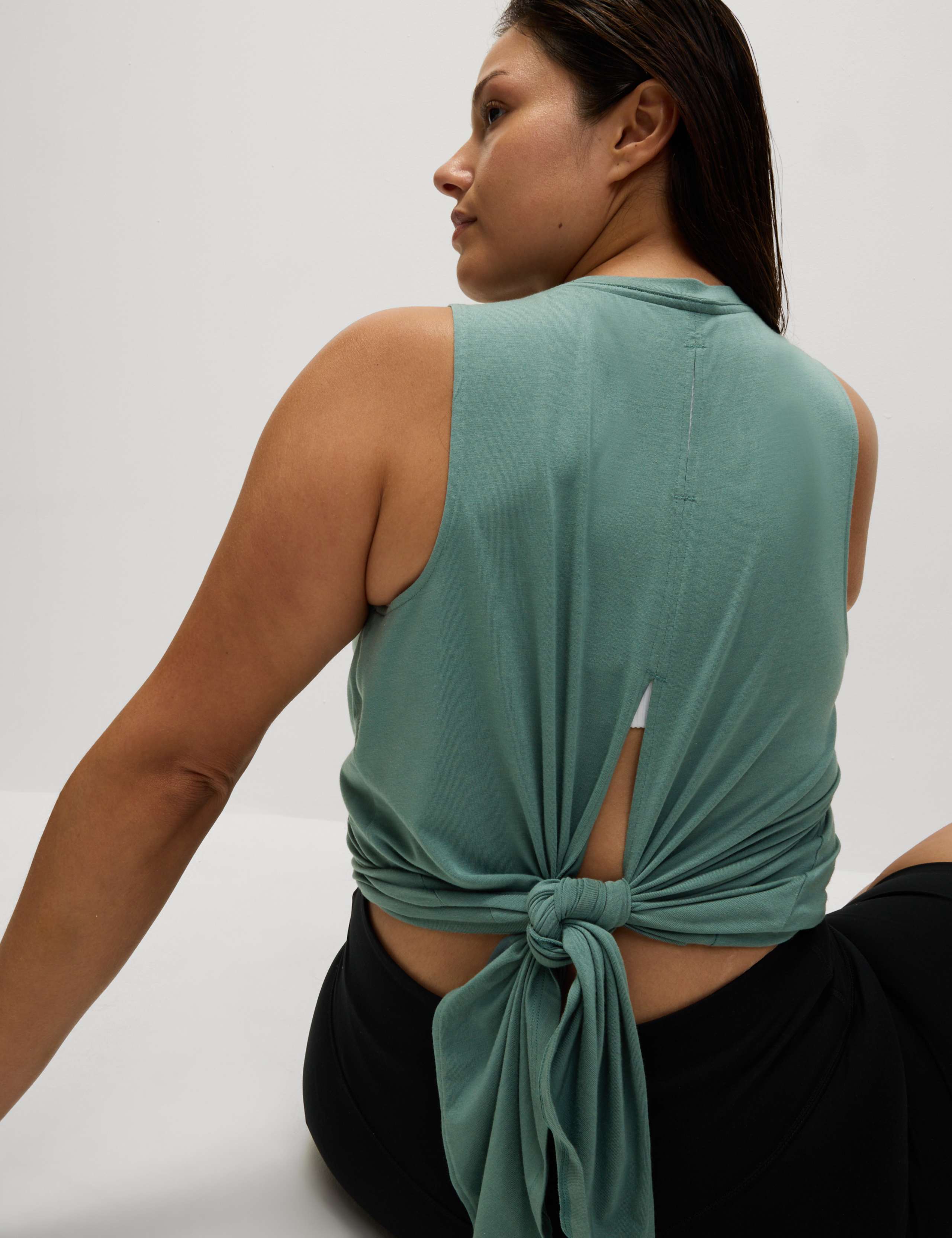 Cotton Modal Blend Tie Back Vest