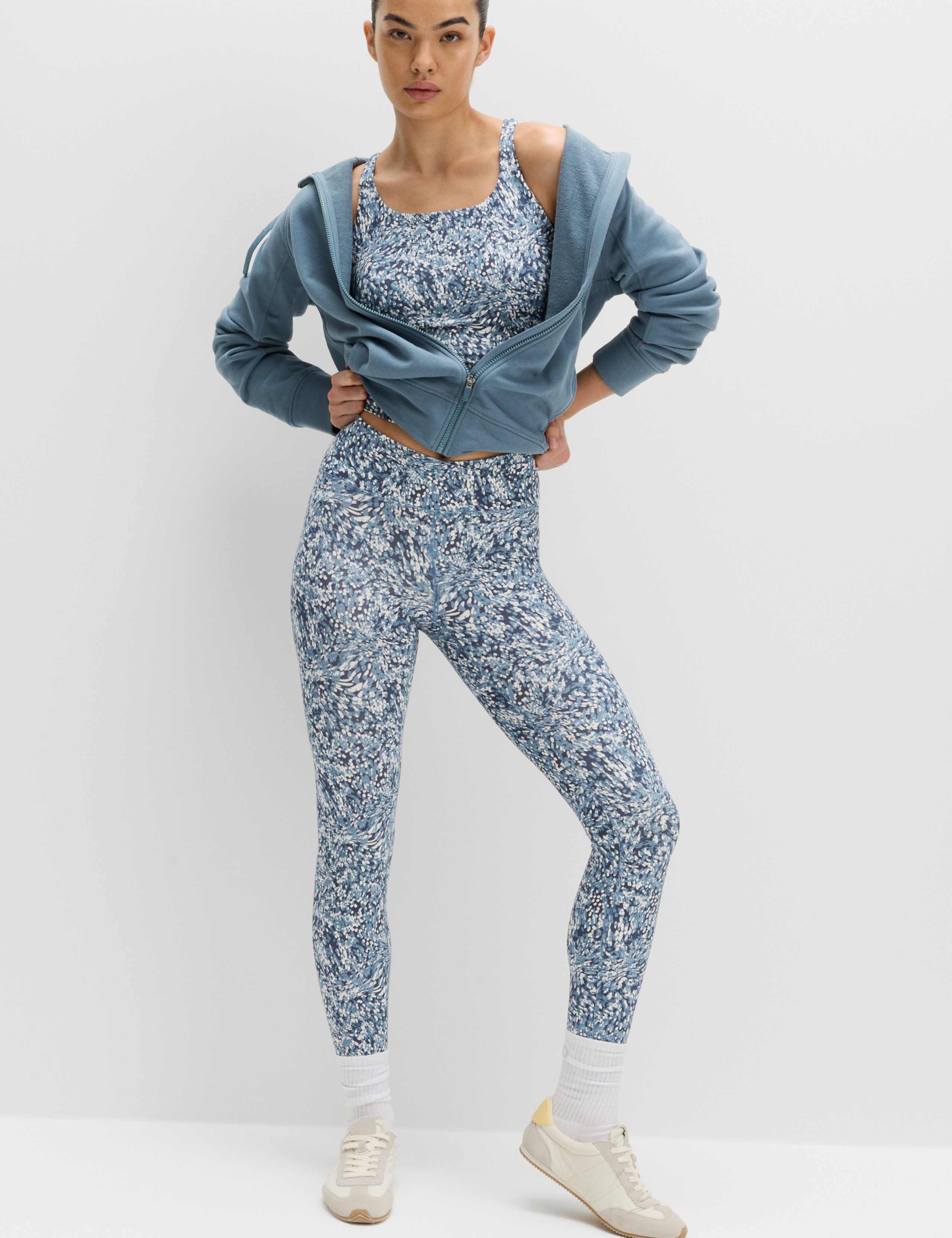 Go Balance Printed Wrap Waist Yoga Leggings