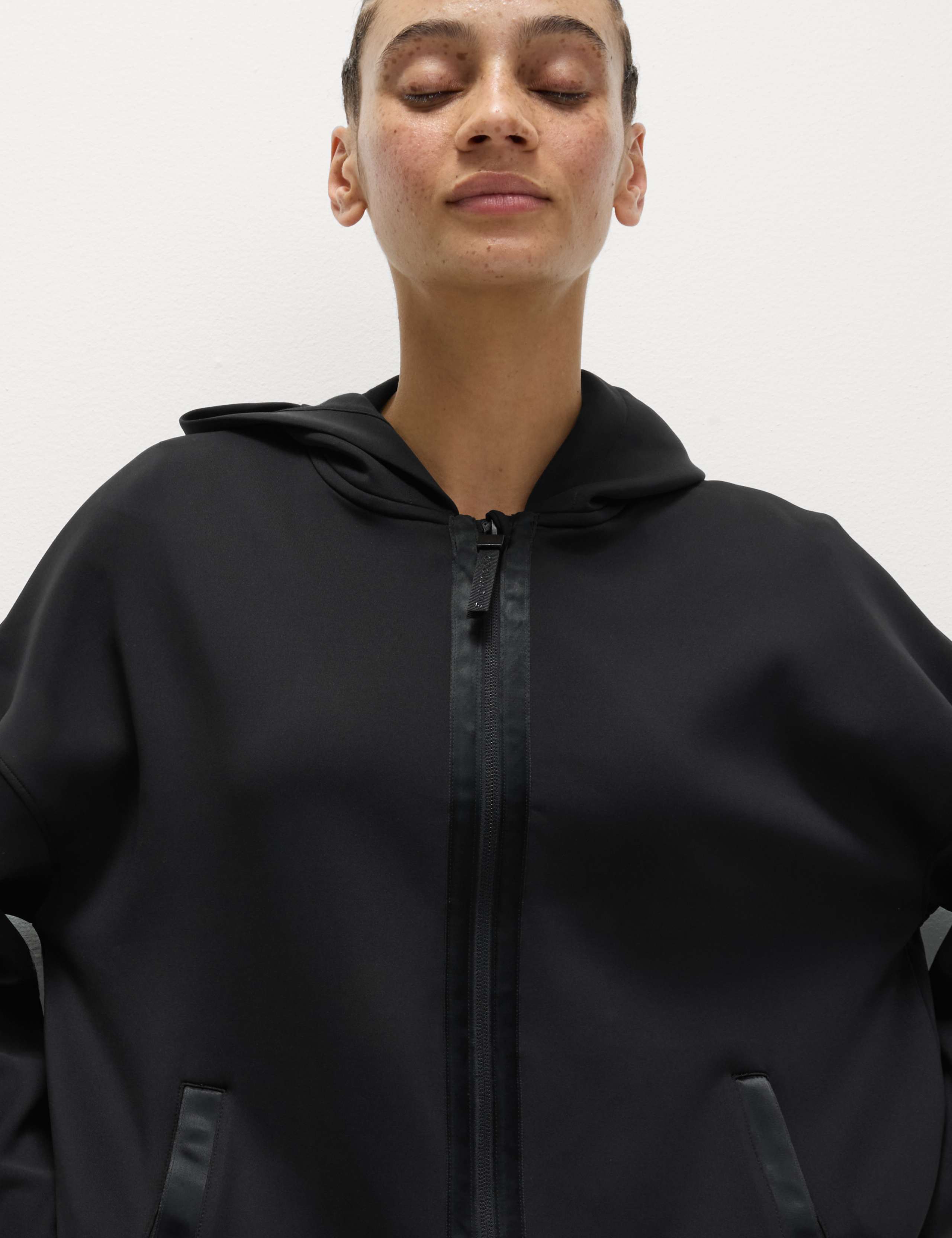Scuba Zip Up Relaxed Hoodie