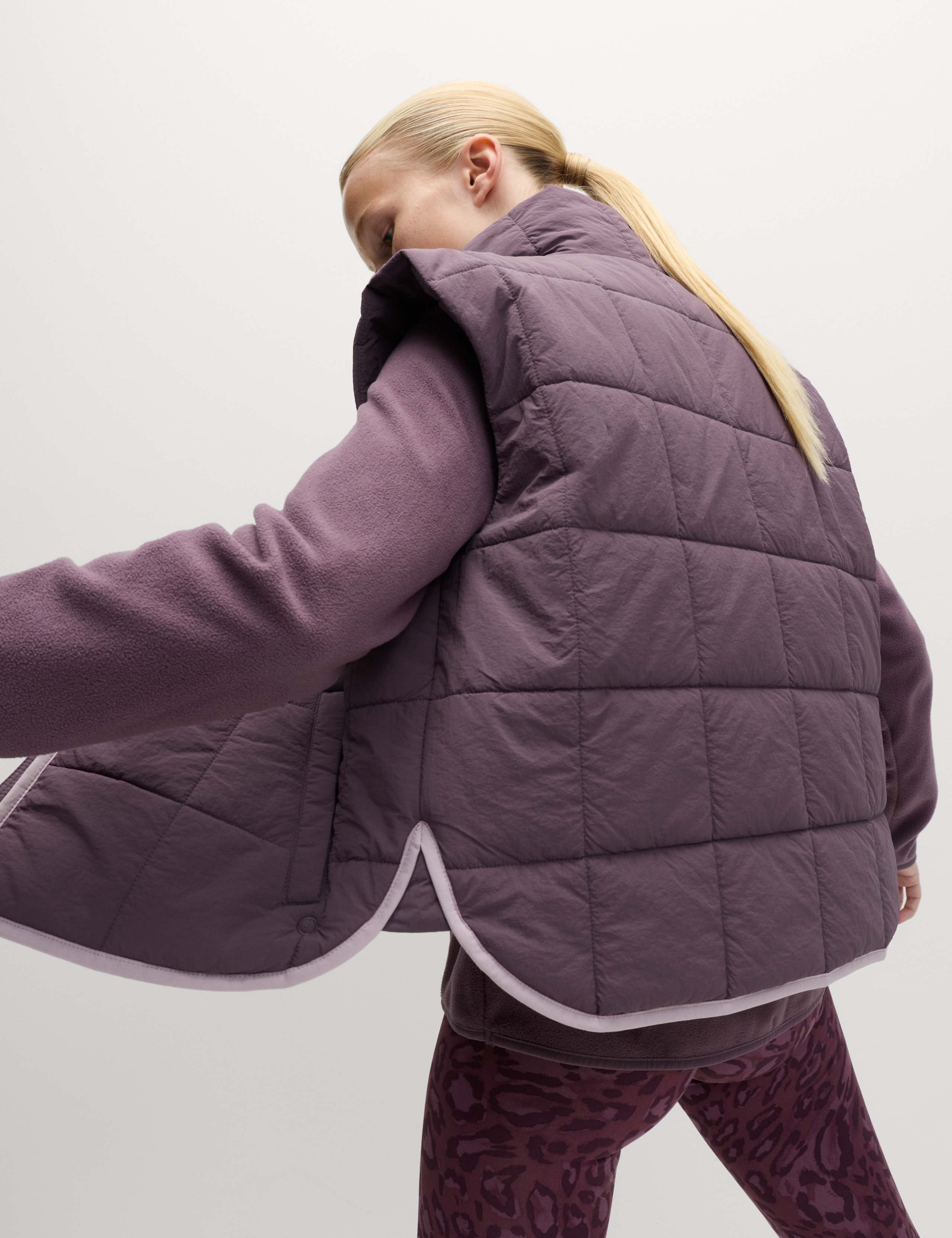 Quilted Funnel Neck Gilet