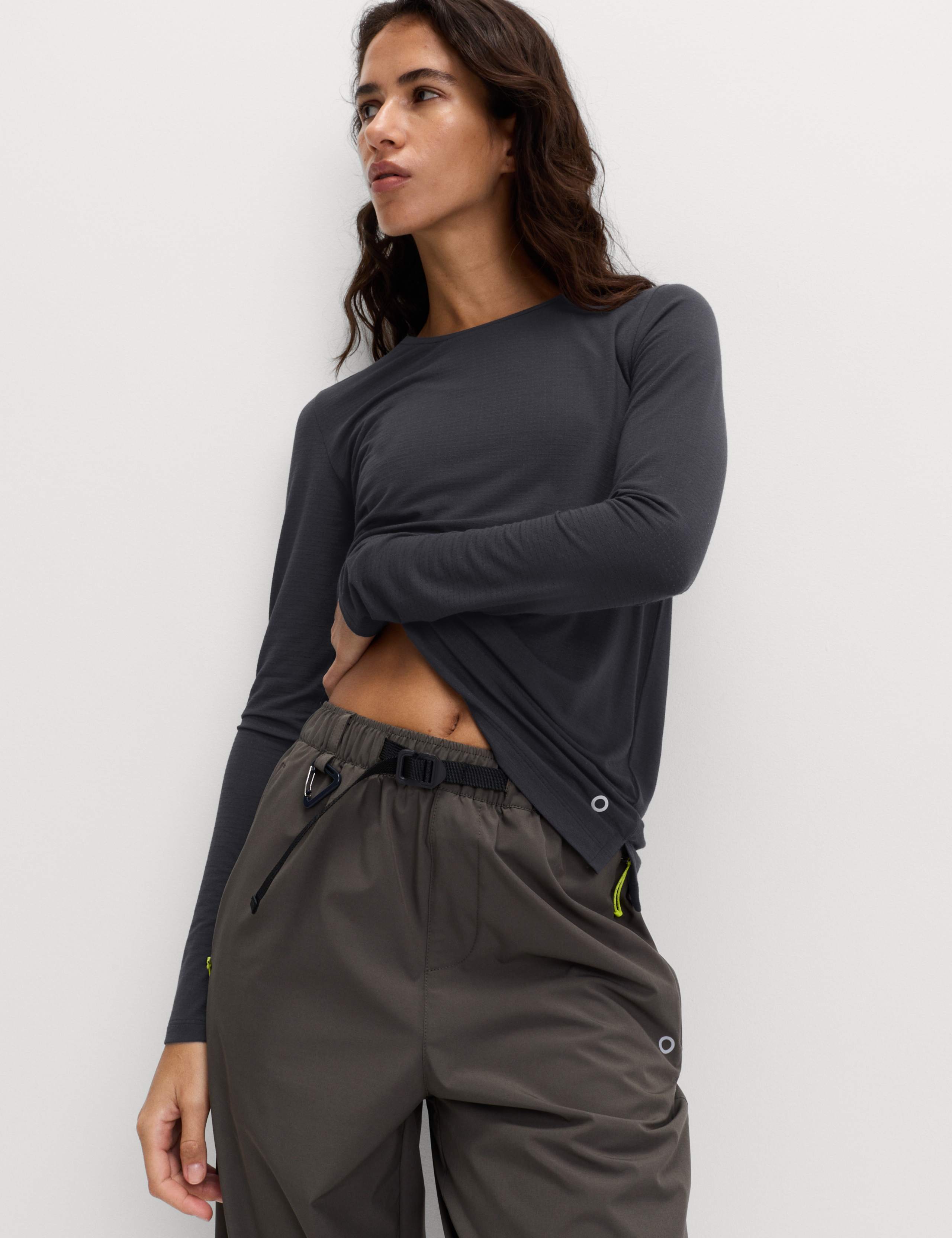 Textured Crew Neck Top