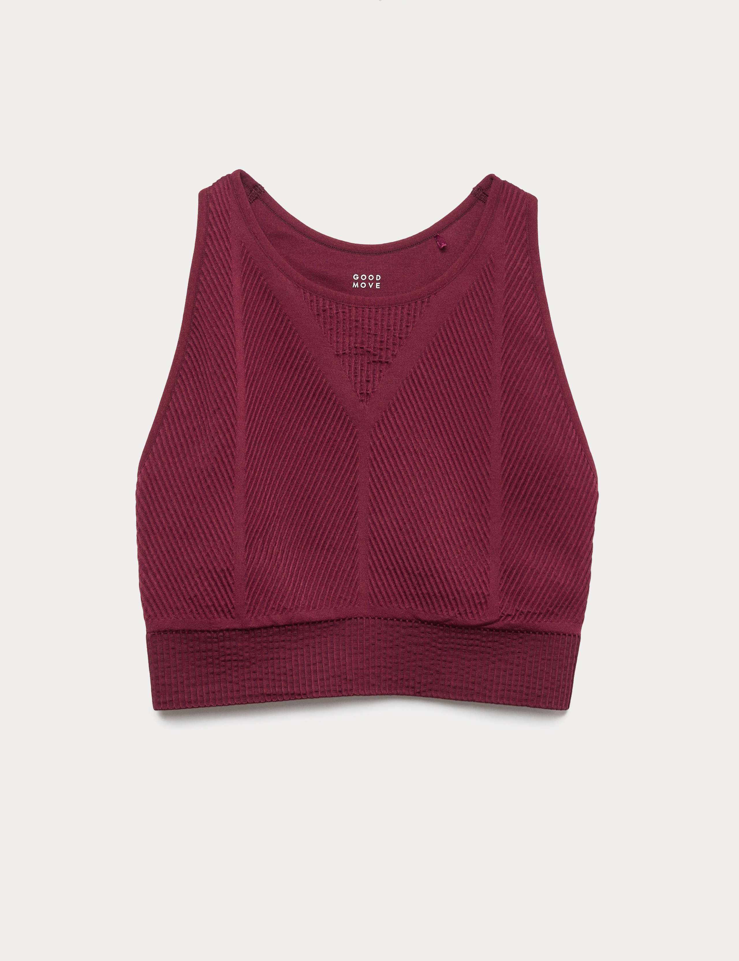 Rib Scoop Neck Seamless Crop Top