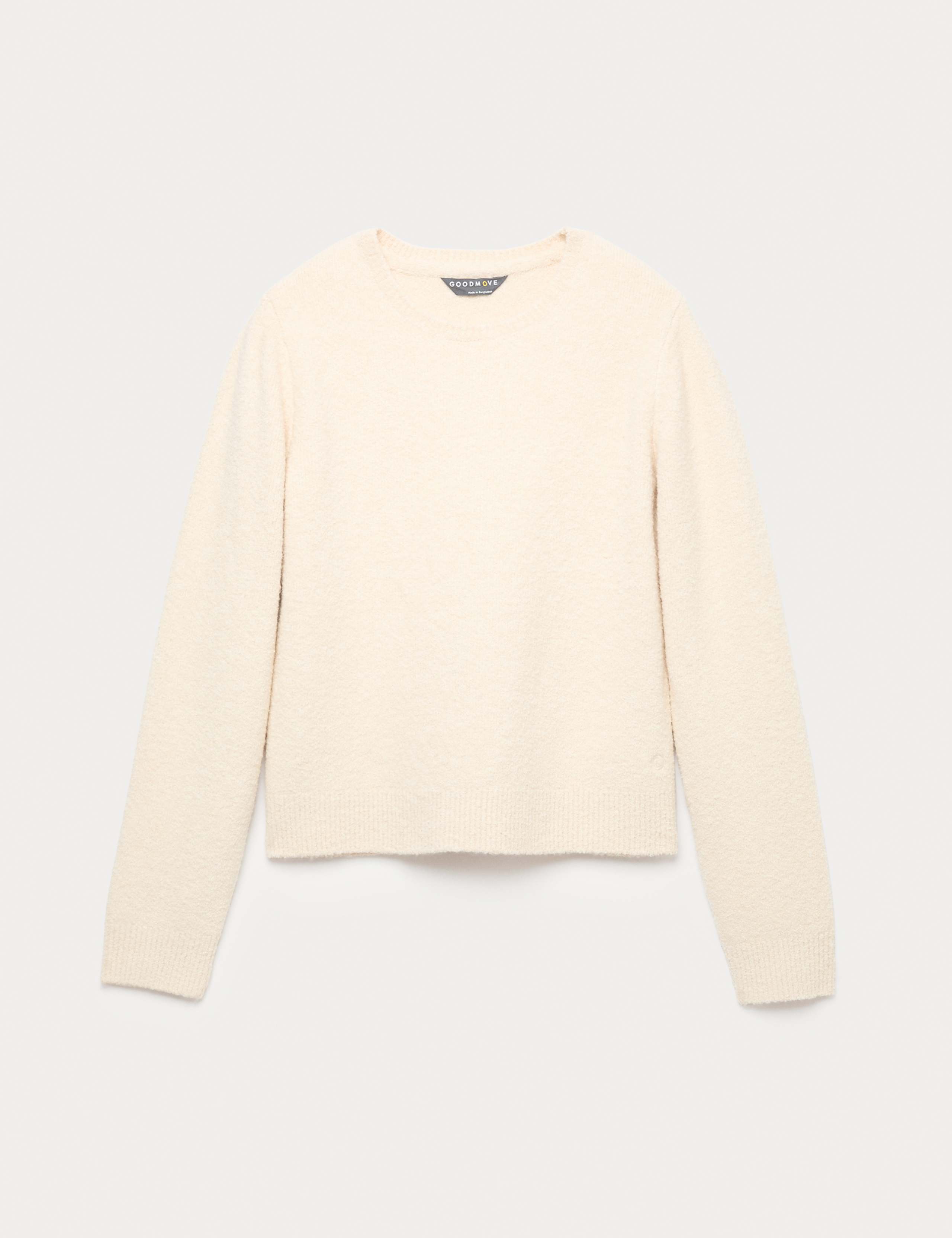 Supersoft Boucle Crew Neck Cropped Jumper