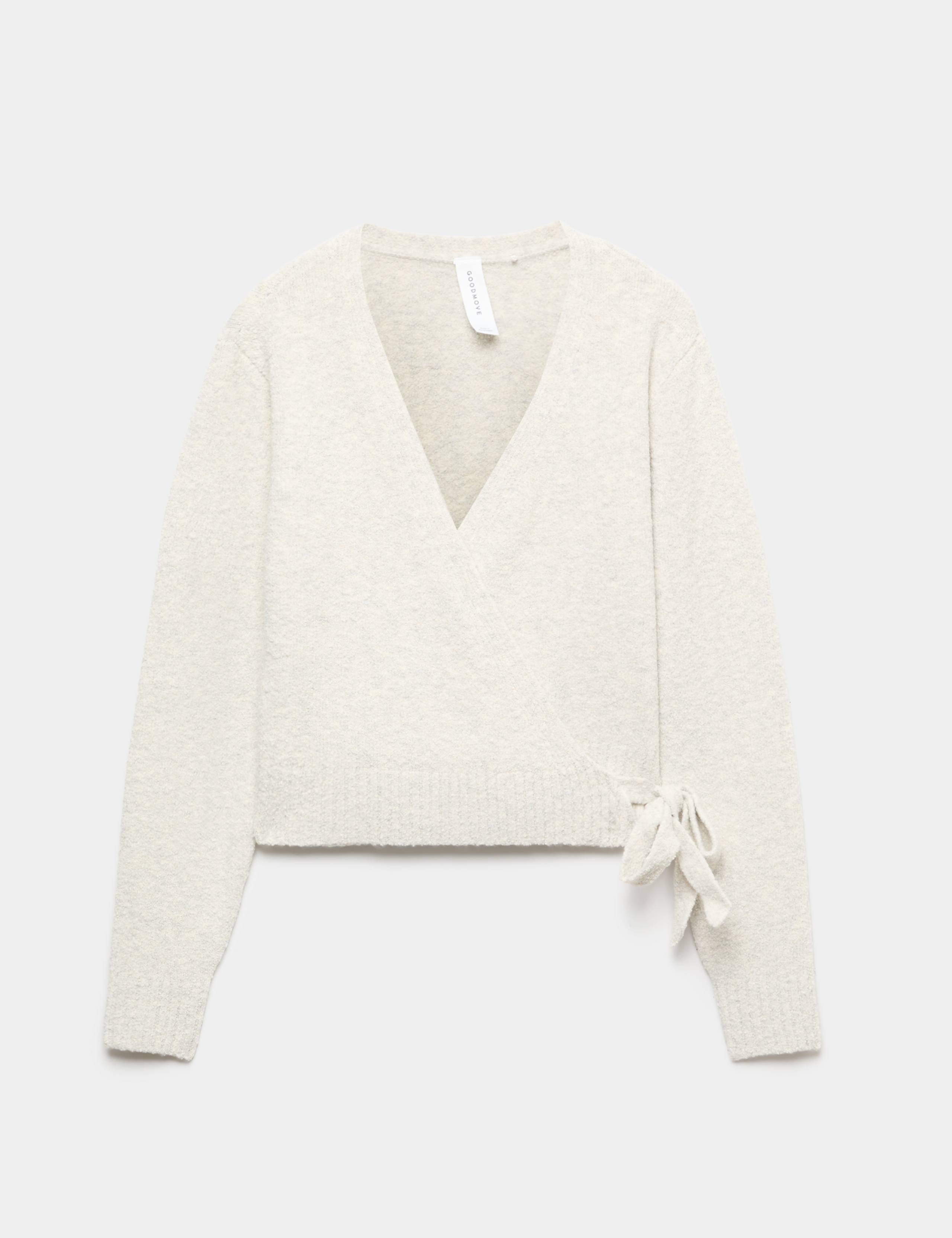 Boucle V Neck Wrap Cardigan