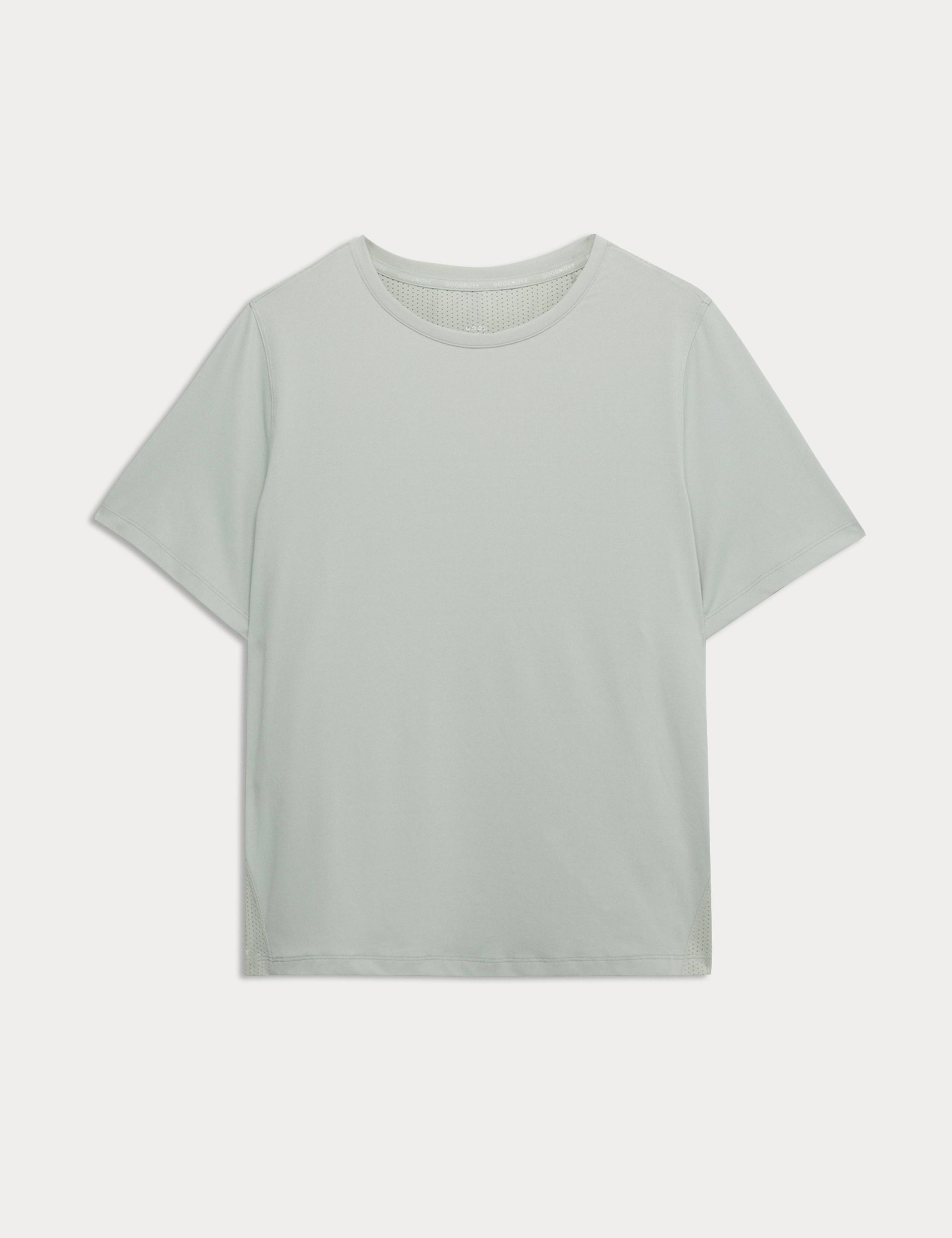 Crew Neck Mesh Panel Relaxed T-Shirt