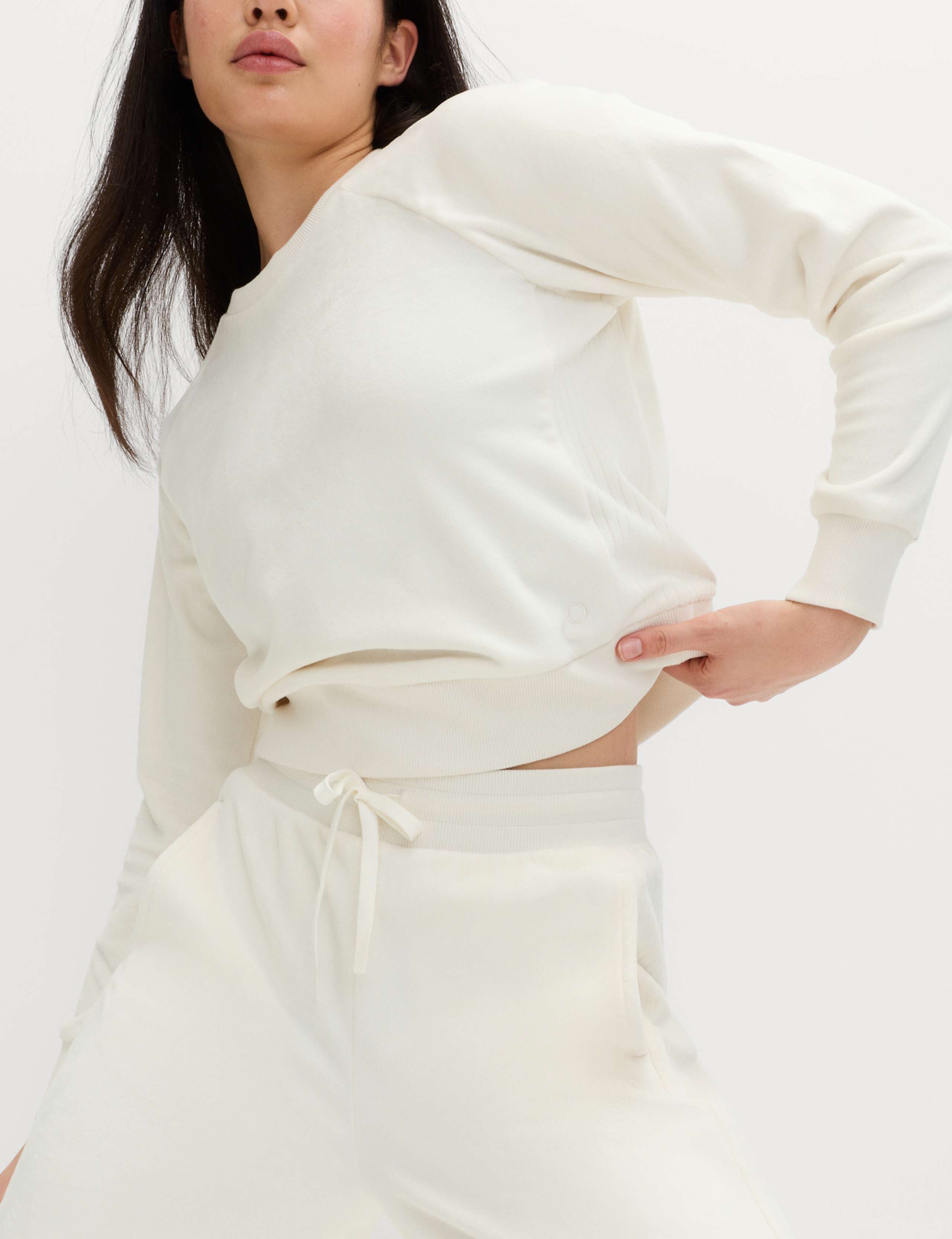 Velour Crew Neck Supersoft Sweatshirt