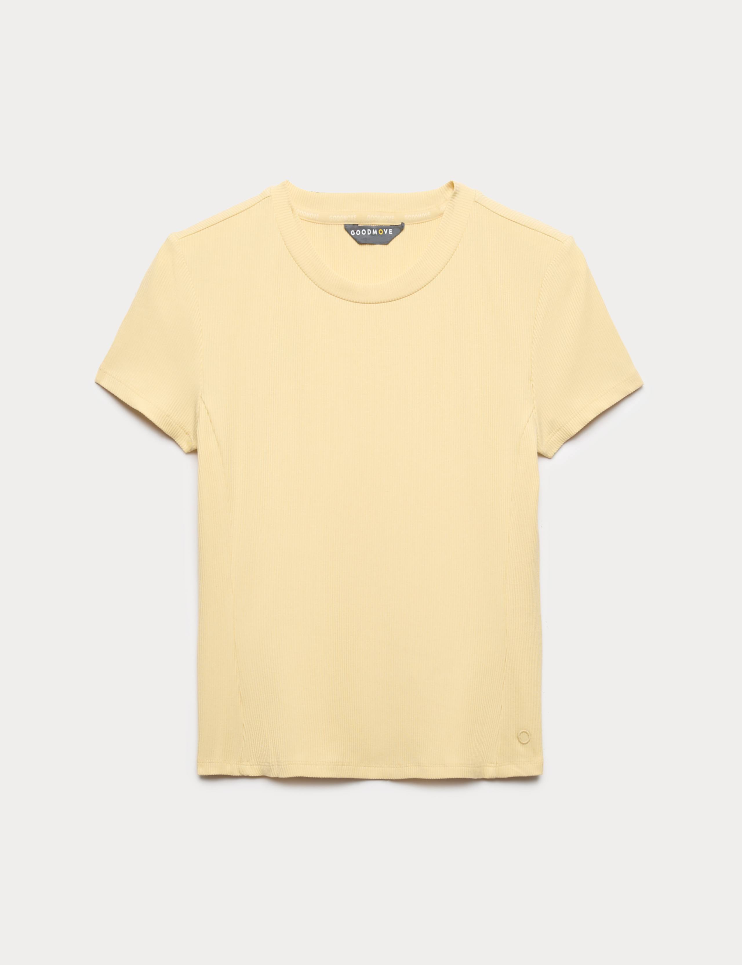 Modal Rich Rib Round Neck Fitted T-Shirt