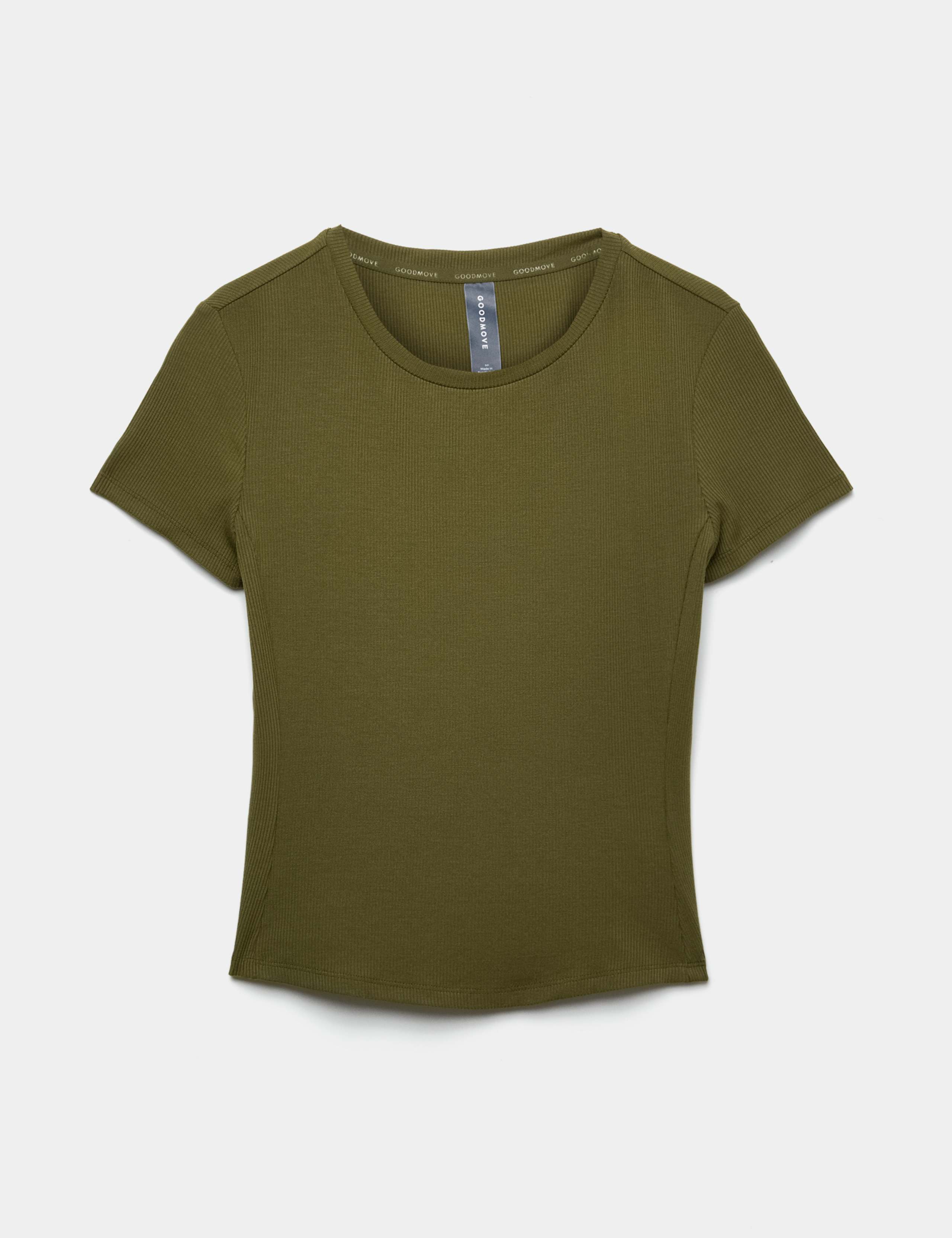 Modal Rich Rib Round Neck Fitted T-Shirt
