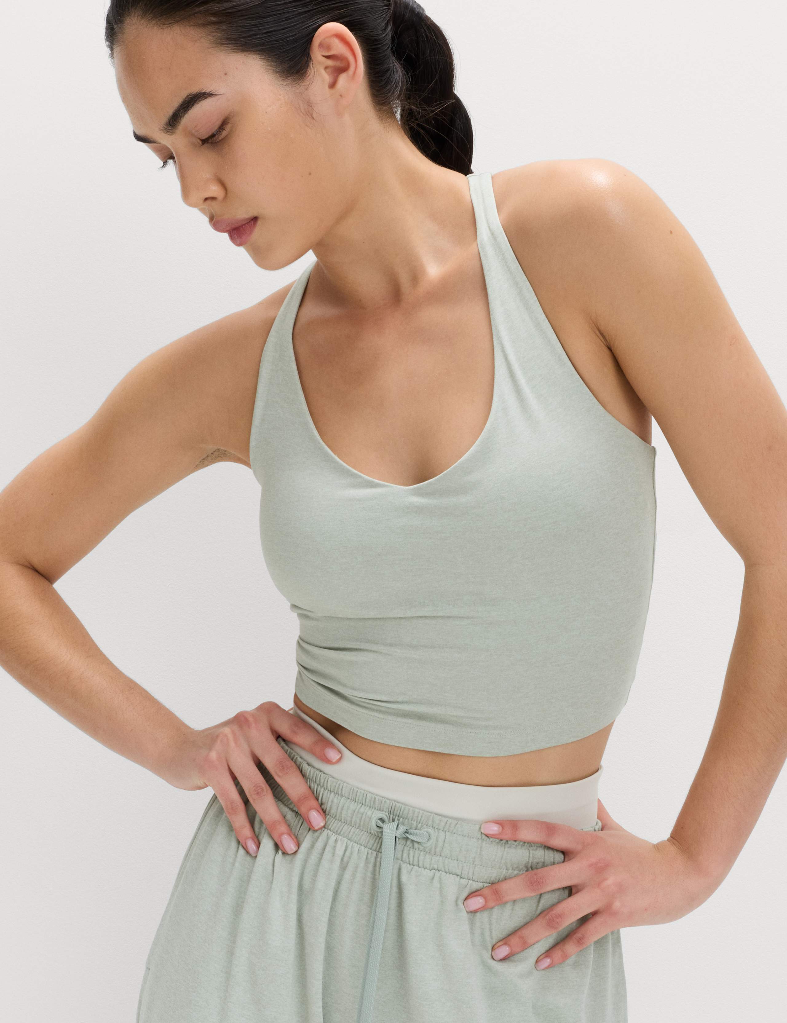 Supersoft Scoop Neck Fitted Crop Vest Top