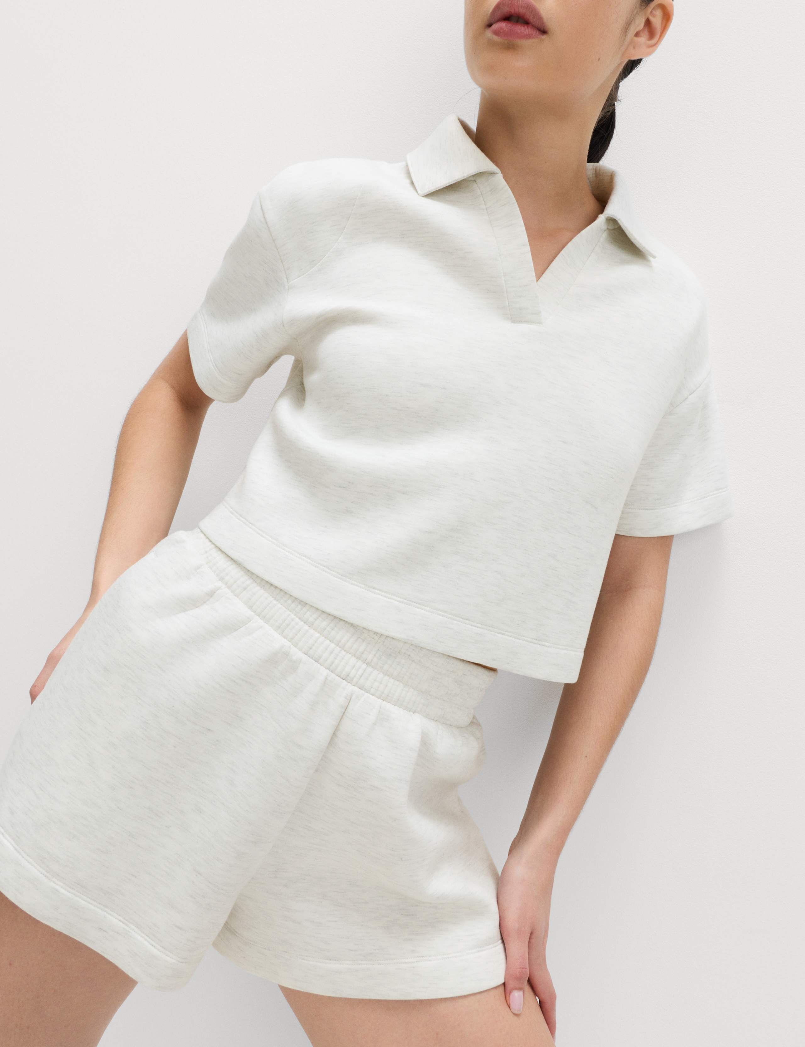 Scuba Boxy Crop Polo Top