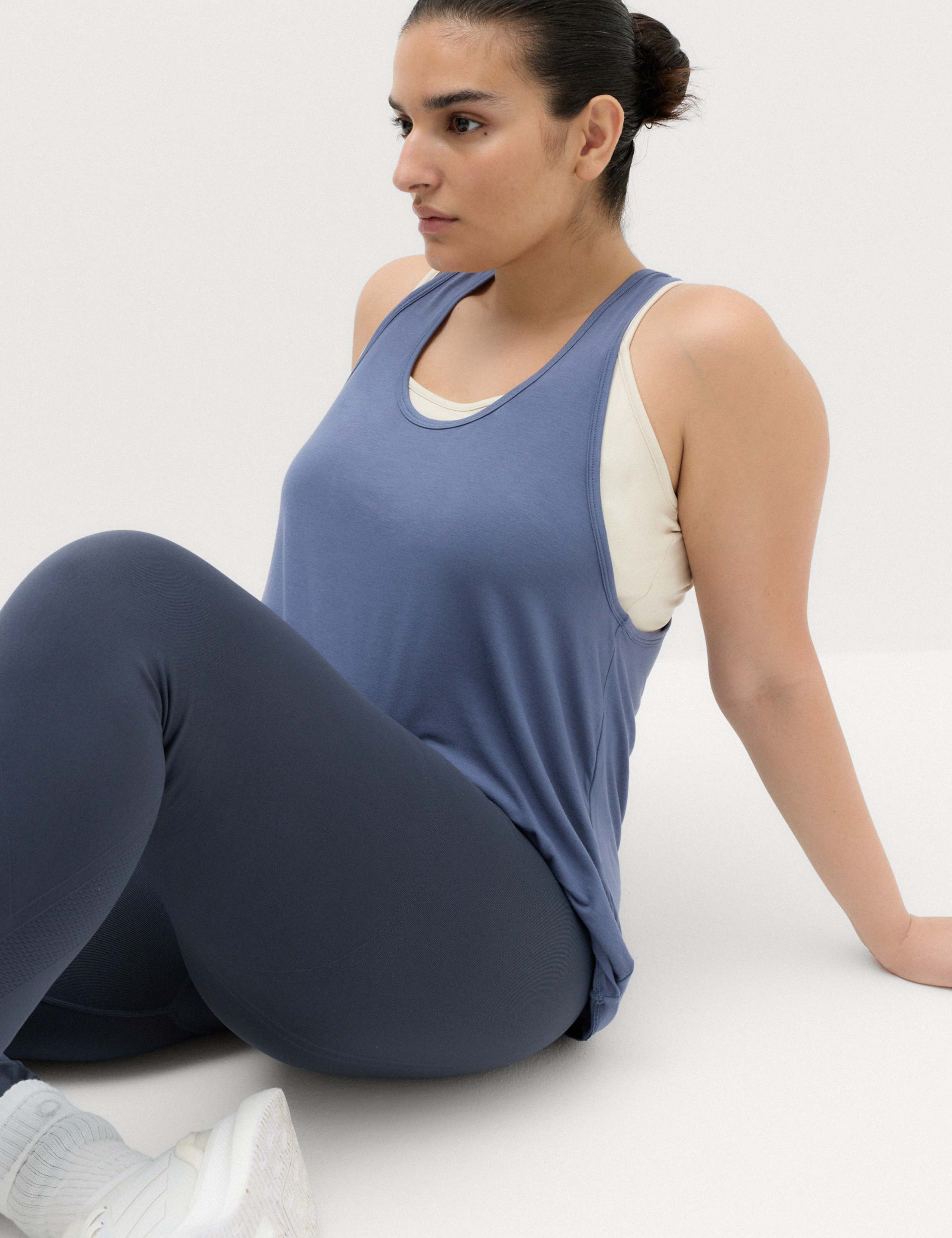 Modal Rich Lightweight 2-in-1 Double Layer Vest Top