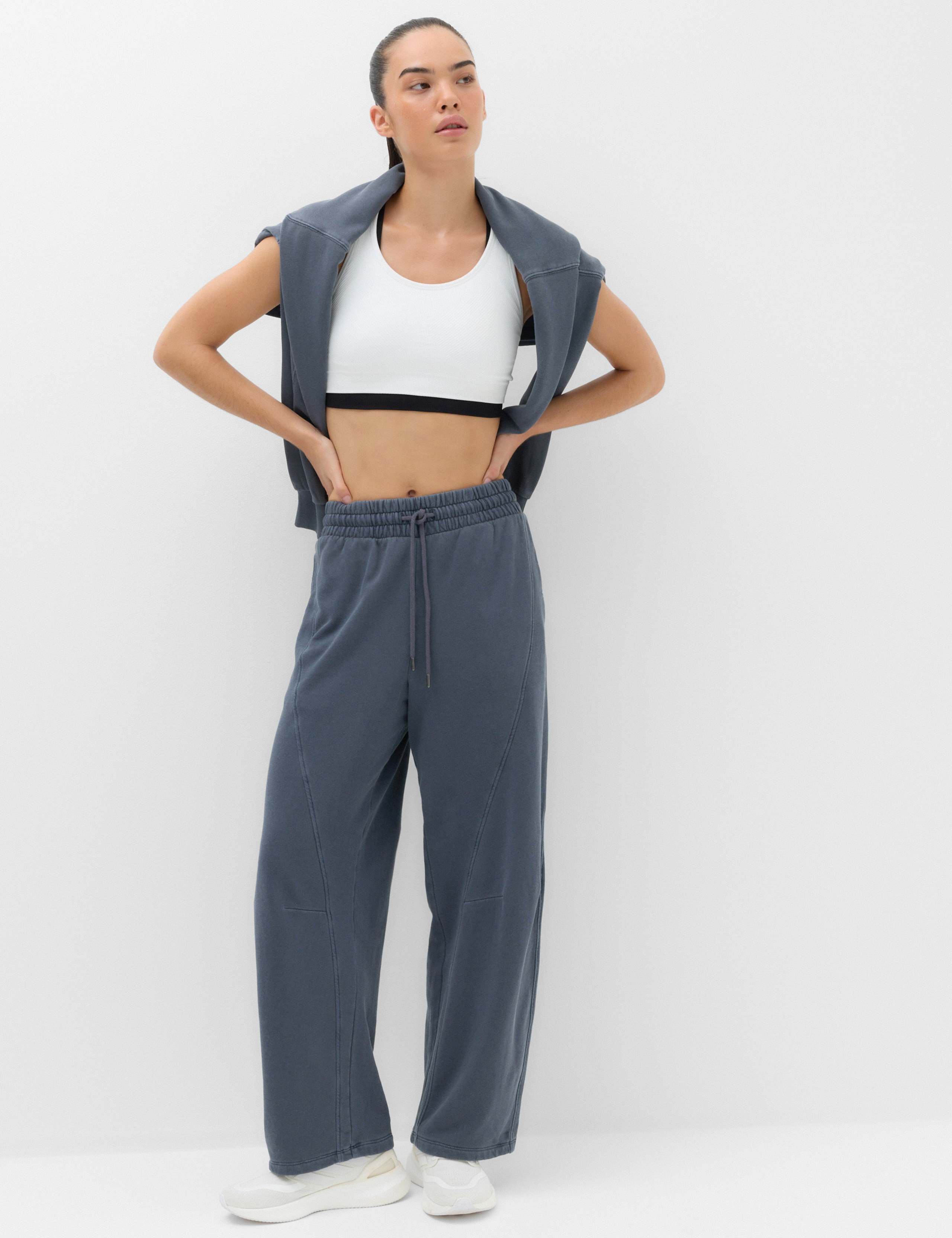 Cotton Rich Garment Dye Barrel Joggers
