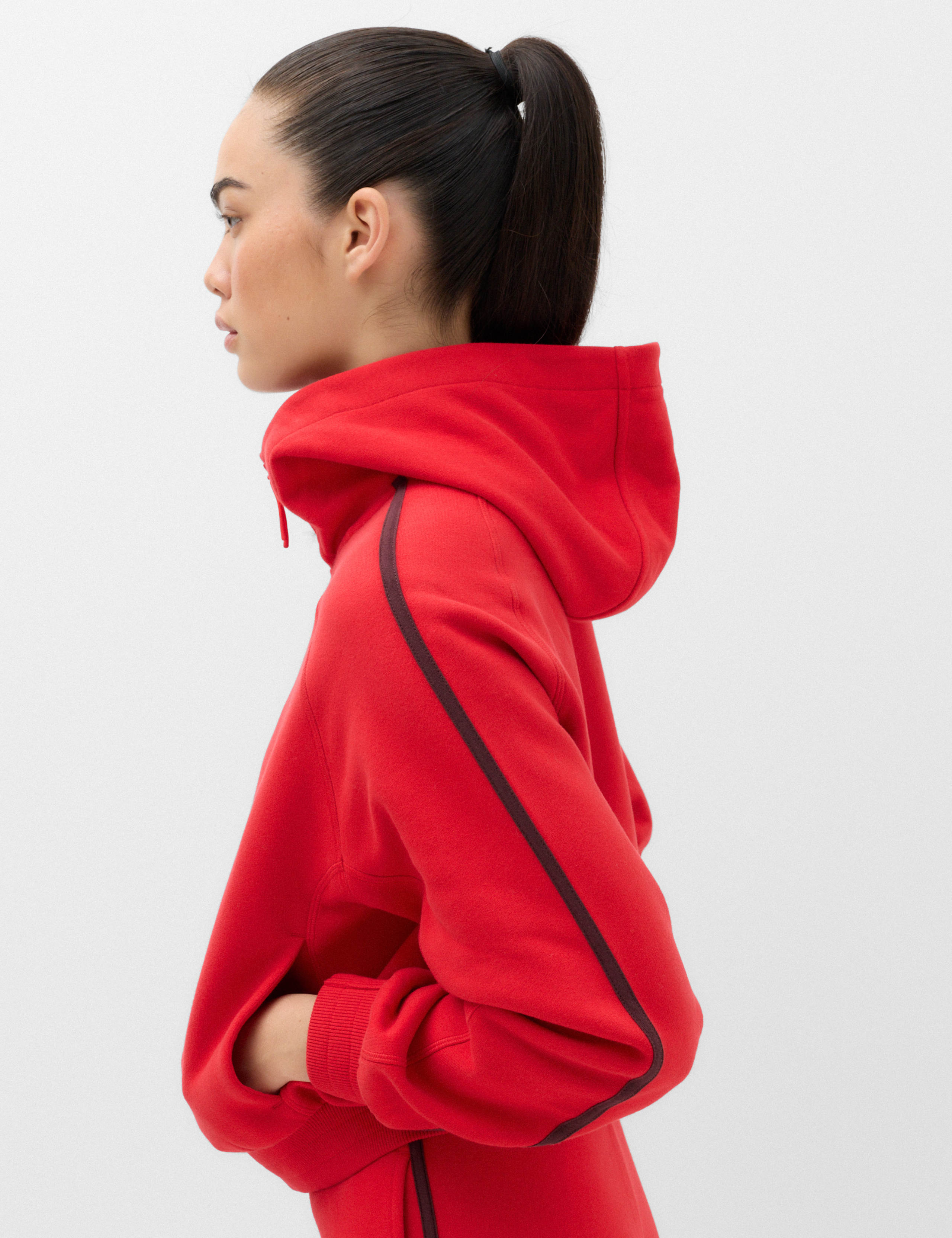 Cotton Rich Side Stripe Zip Up Hoodie