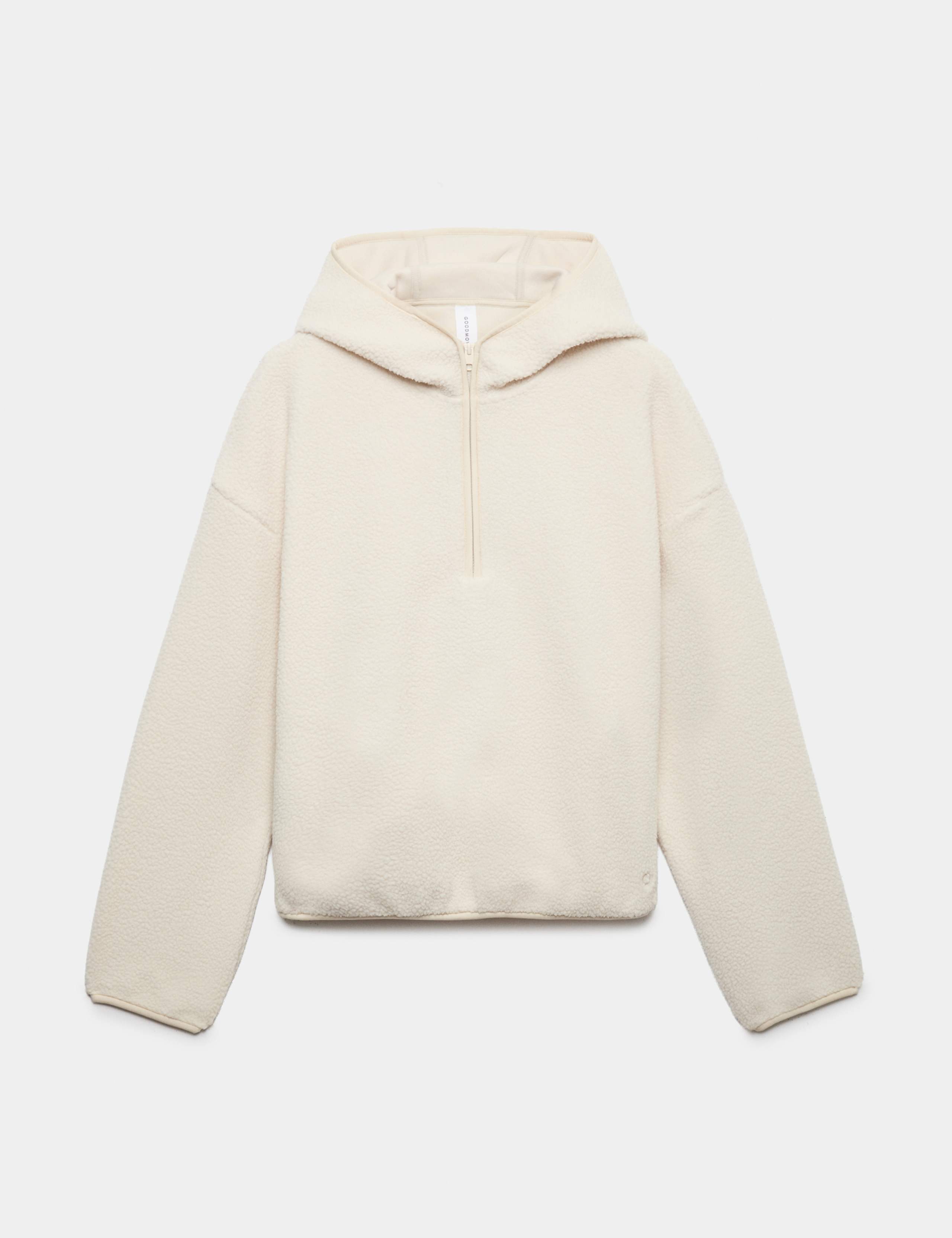 Borg Half Zip Hooded Fleece Jacket