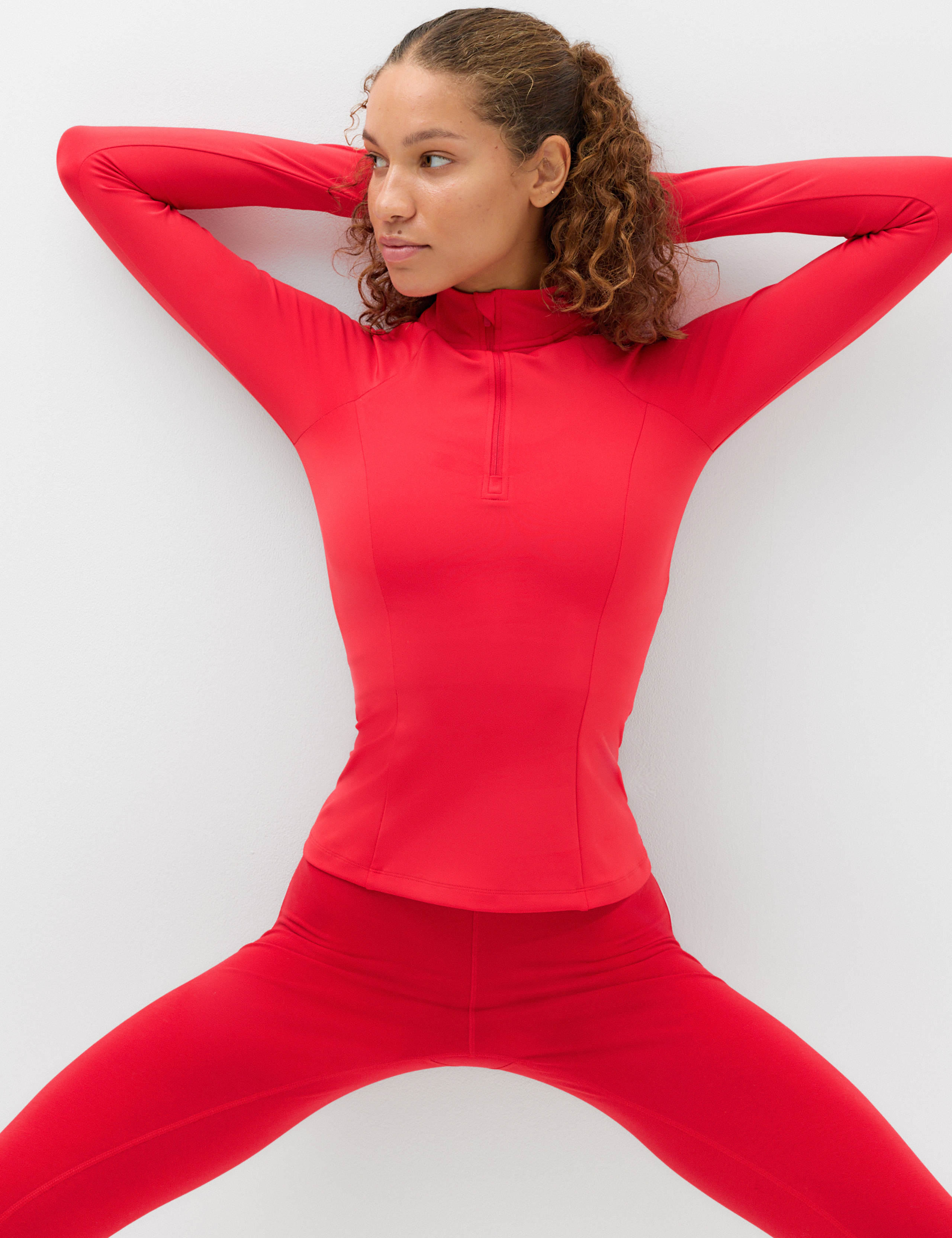 Essential  Half Zip Fitted Running Top