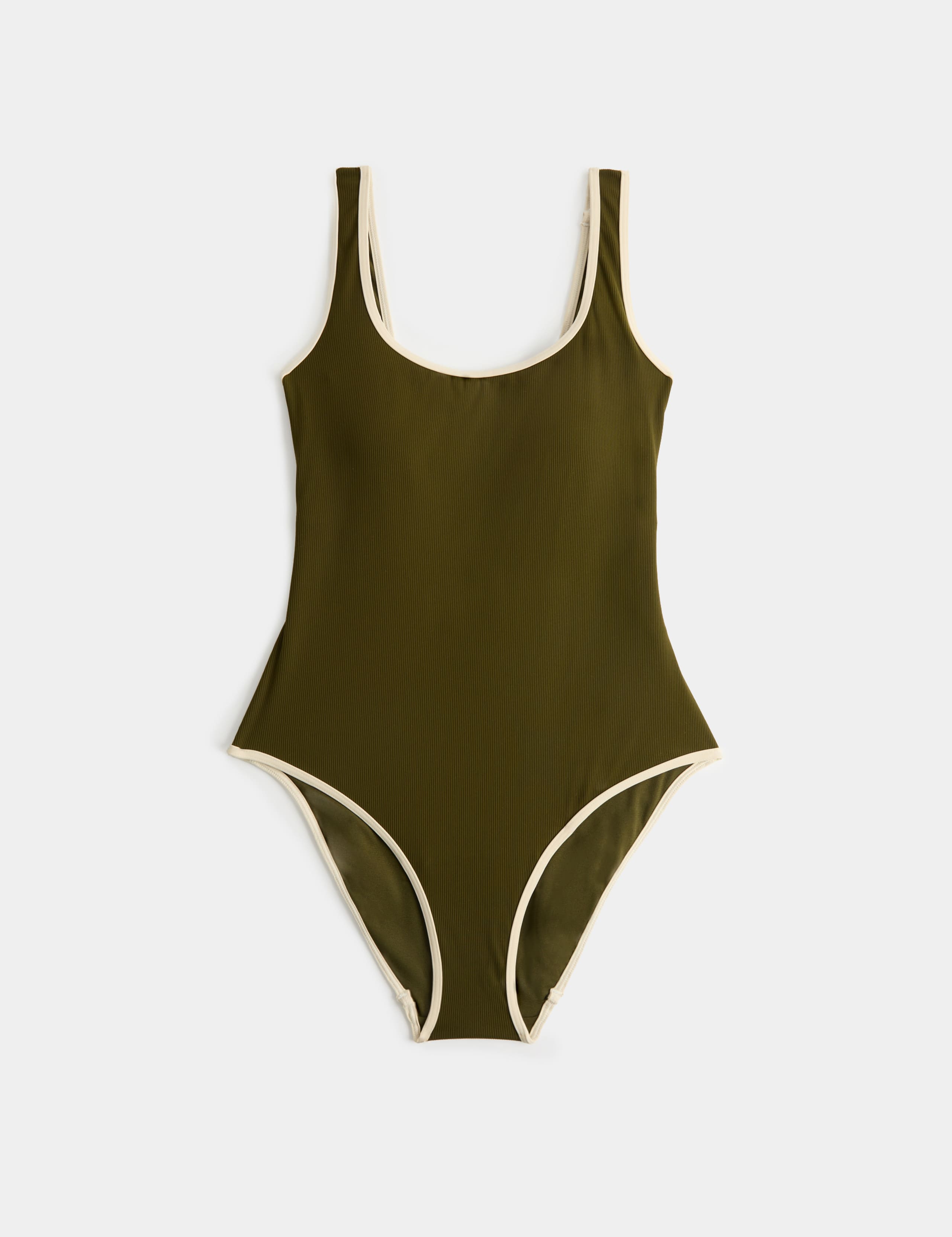 Tummy Control Padded Ribbed Swimsuit