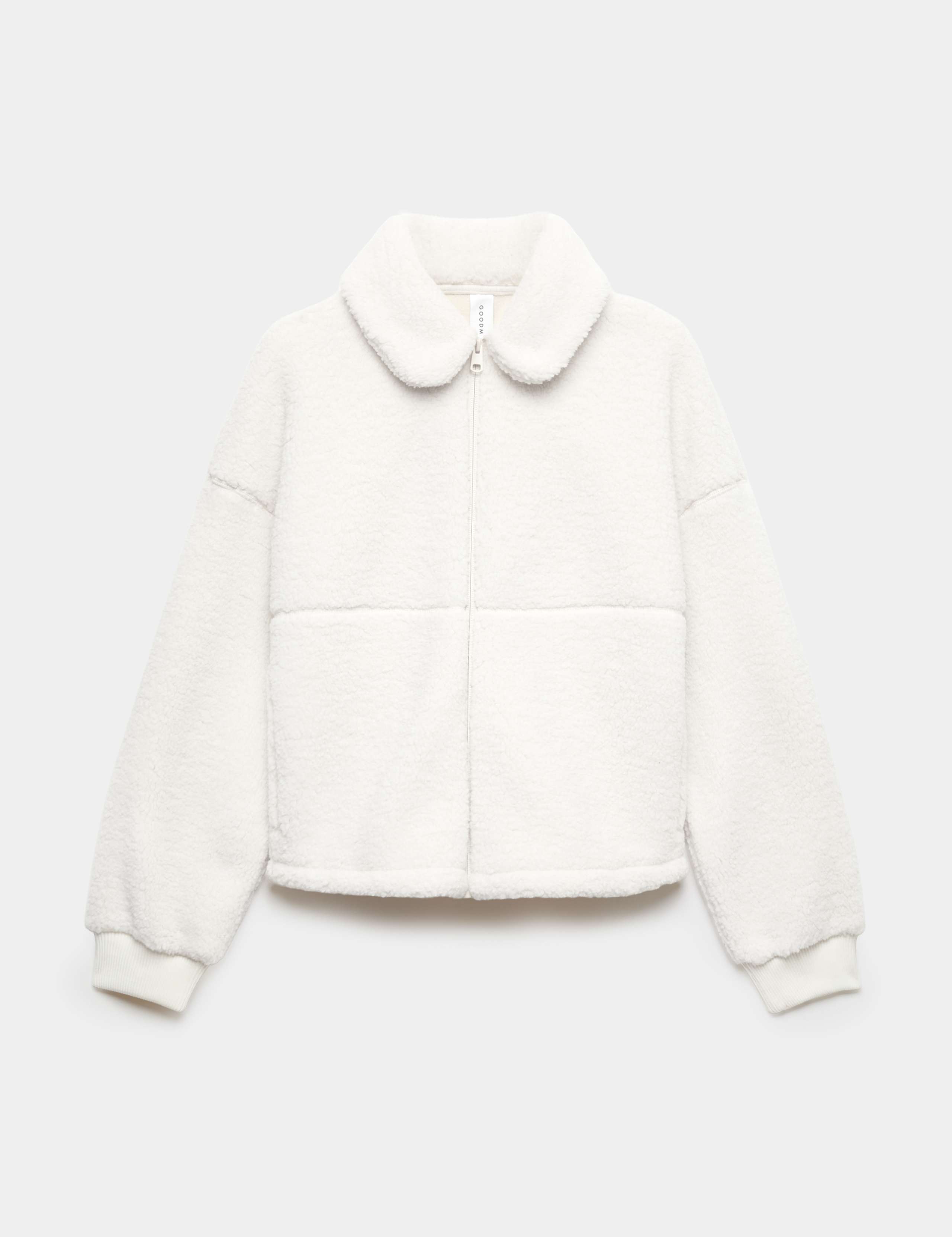 Borg Zip Up Funnel Neck Fleece Jacket