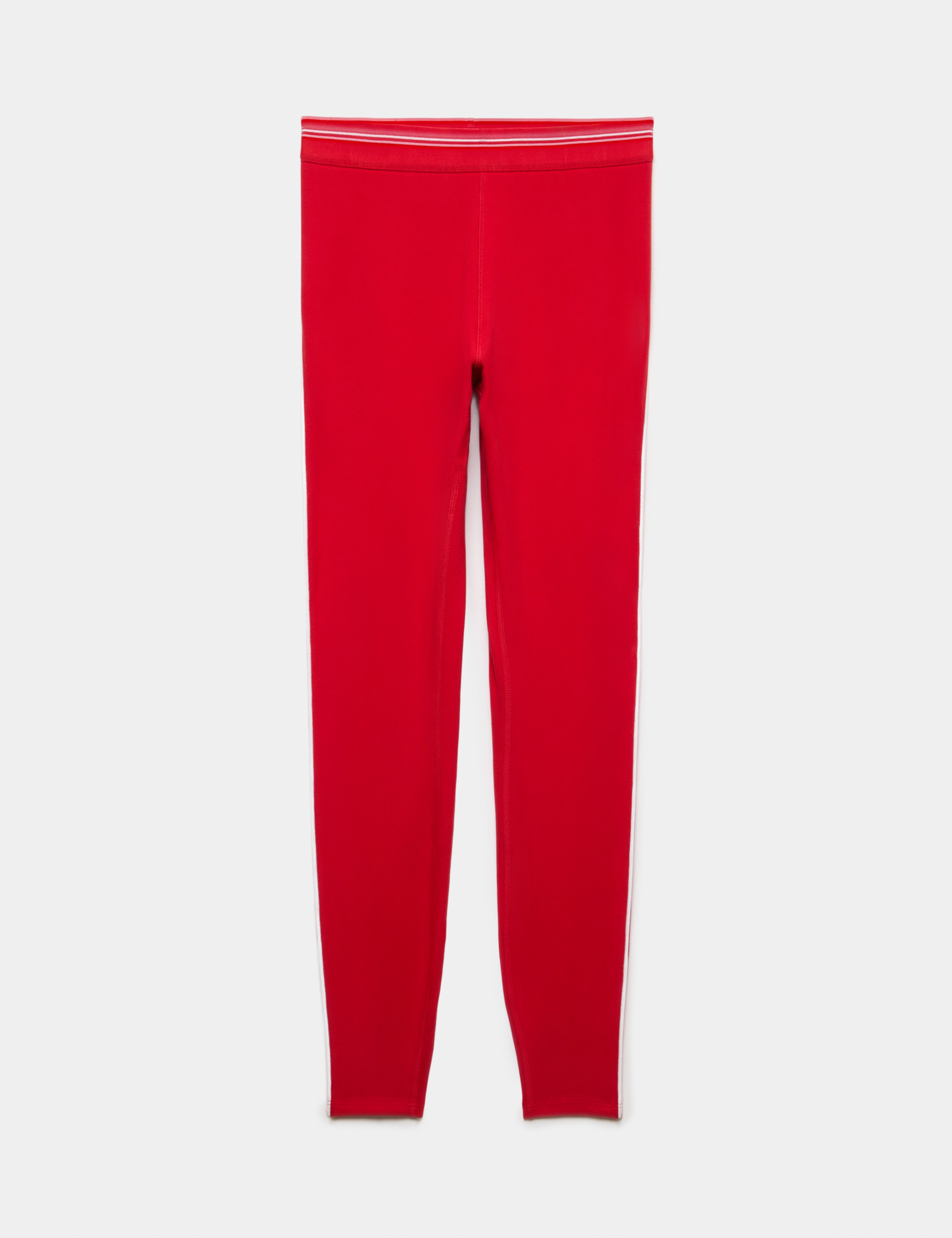Cotton Rich High Waisted Piped  Leggings