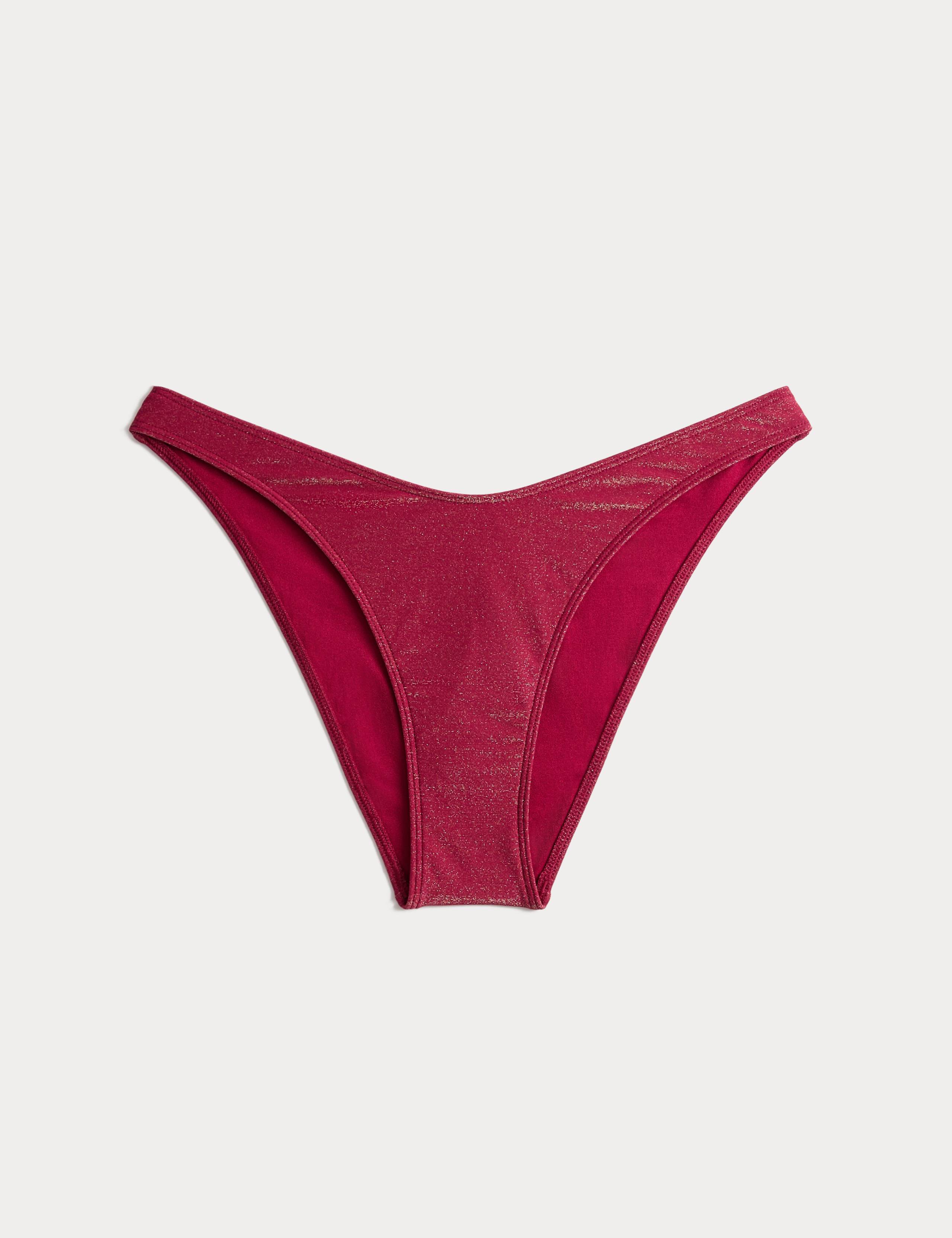Sparkle High Leg Bikini Bottoms