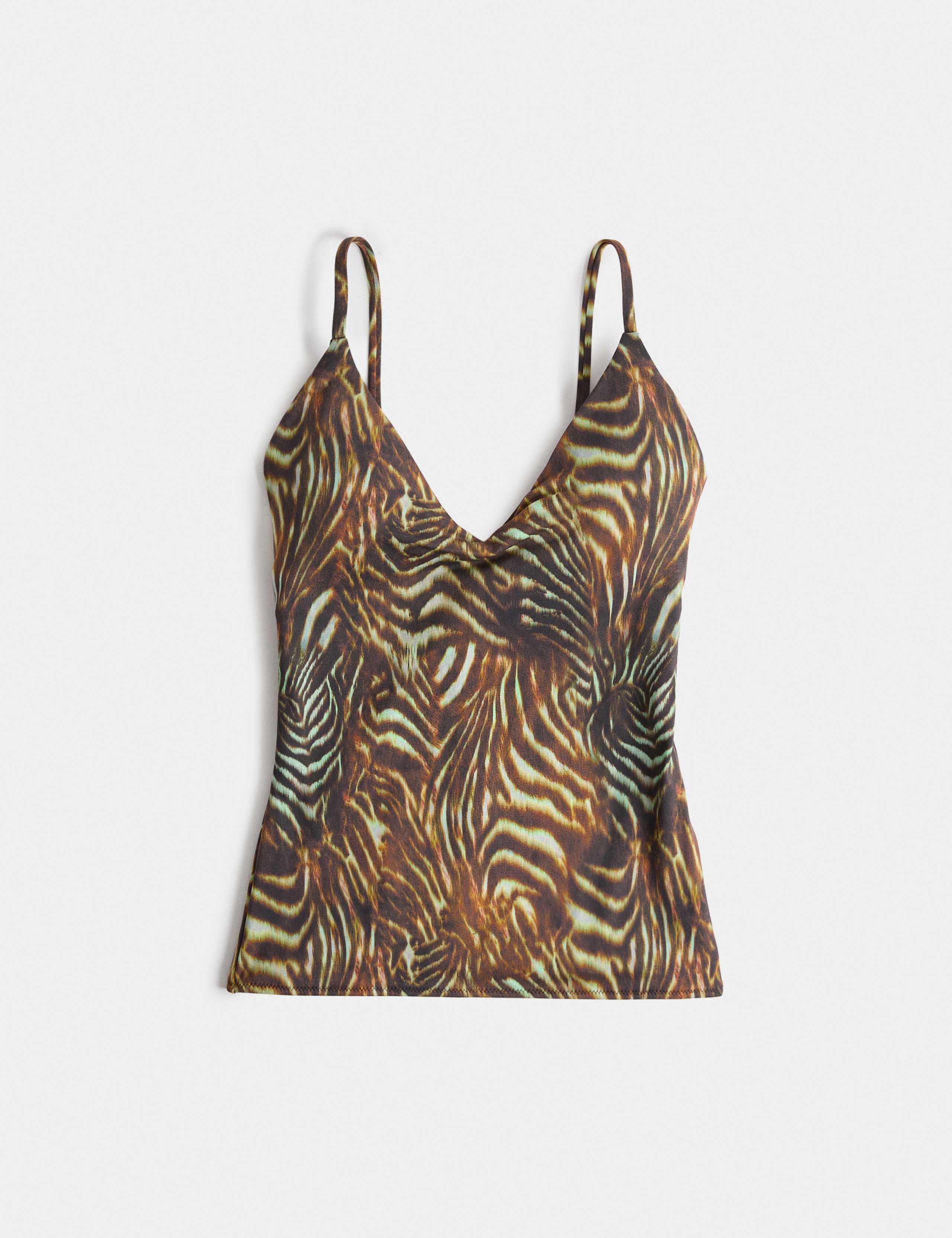 Tummy Control Printed Plunge Tankini Set 3 of 6