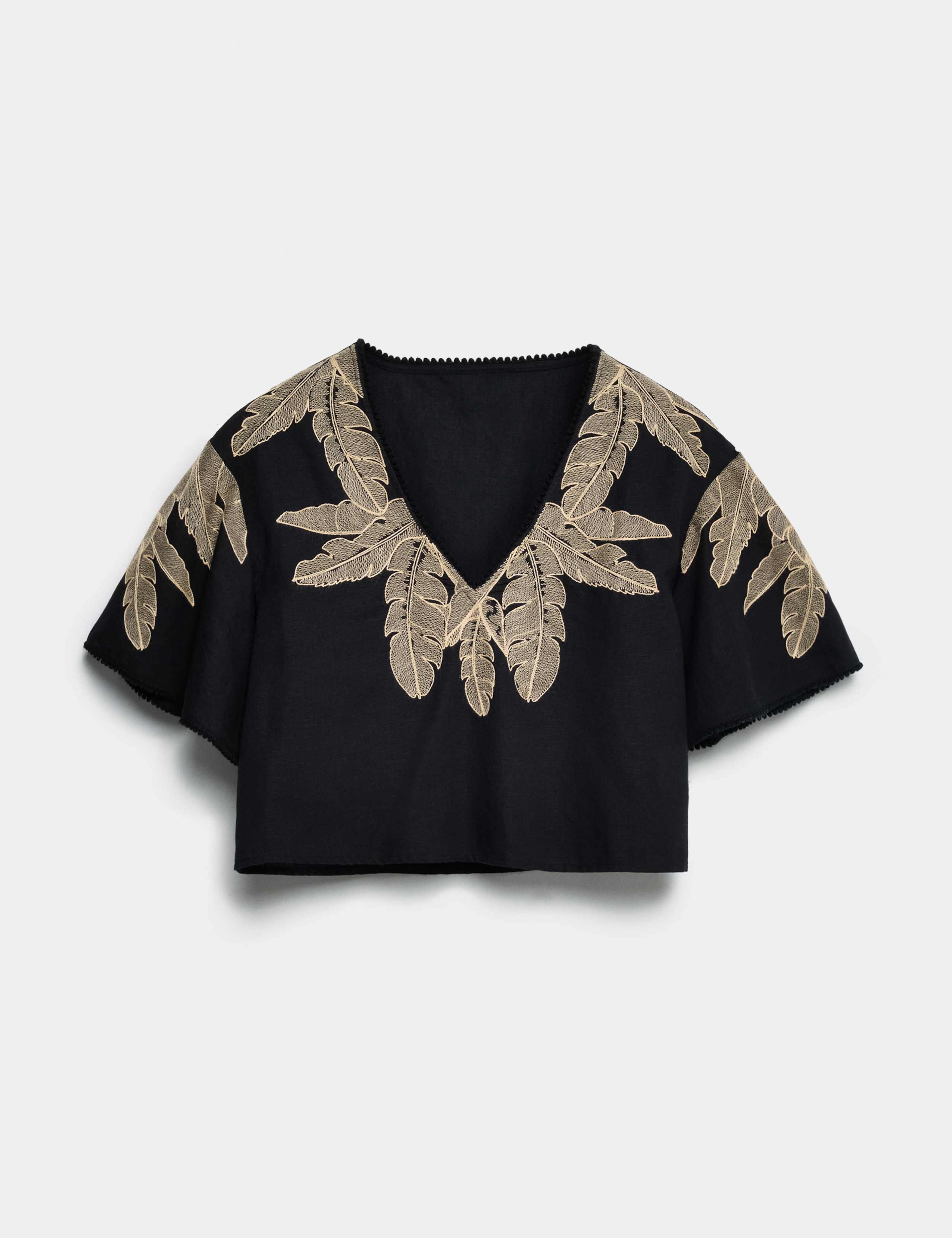 Palm Embroidered Beach Top & Short Set 3 of 6
