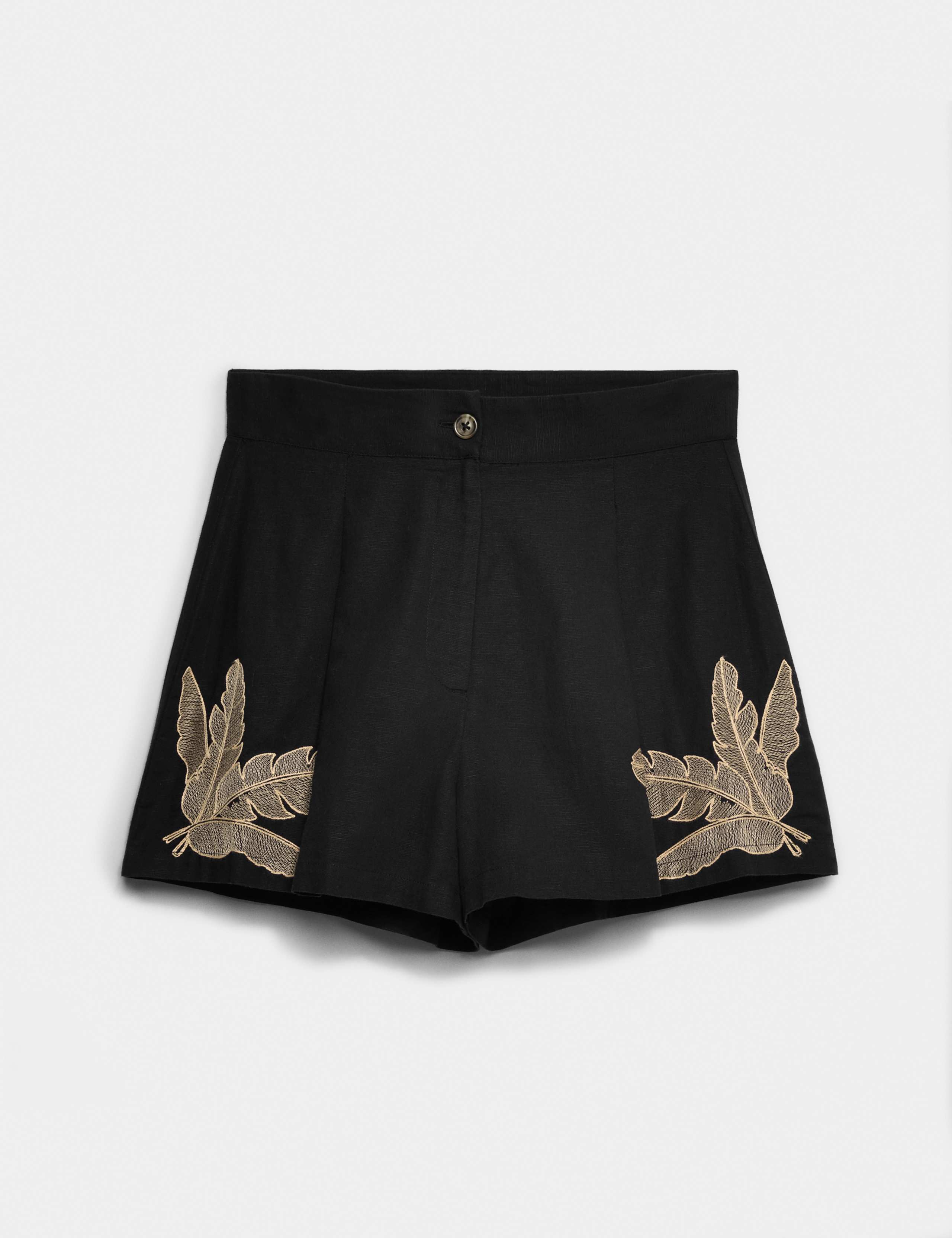 Palm Embroidered Beach Top & Short Set 1 of 6