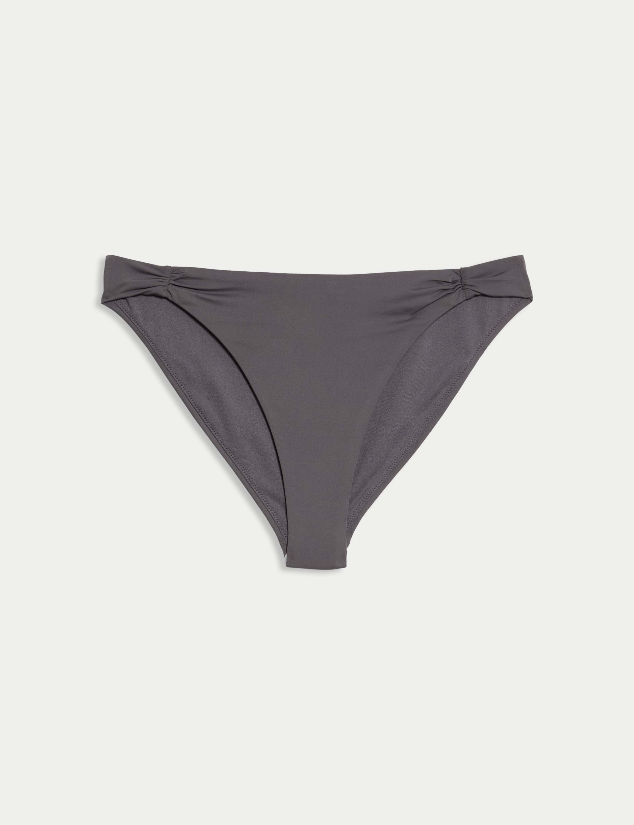 Ruched High Leg Bikini Bottoms