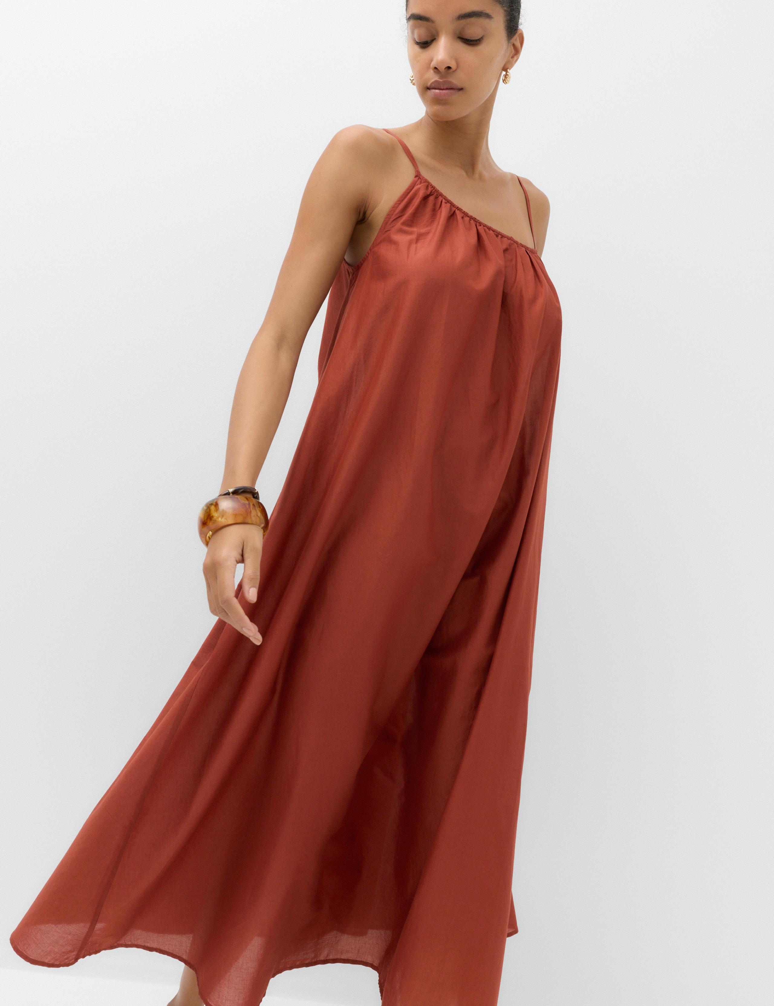 Pure Cotton Asymmetric Maxi Beach Dress
