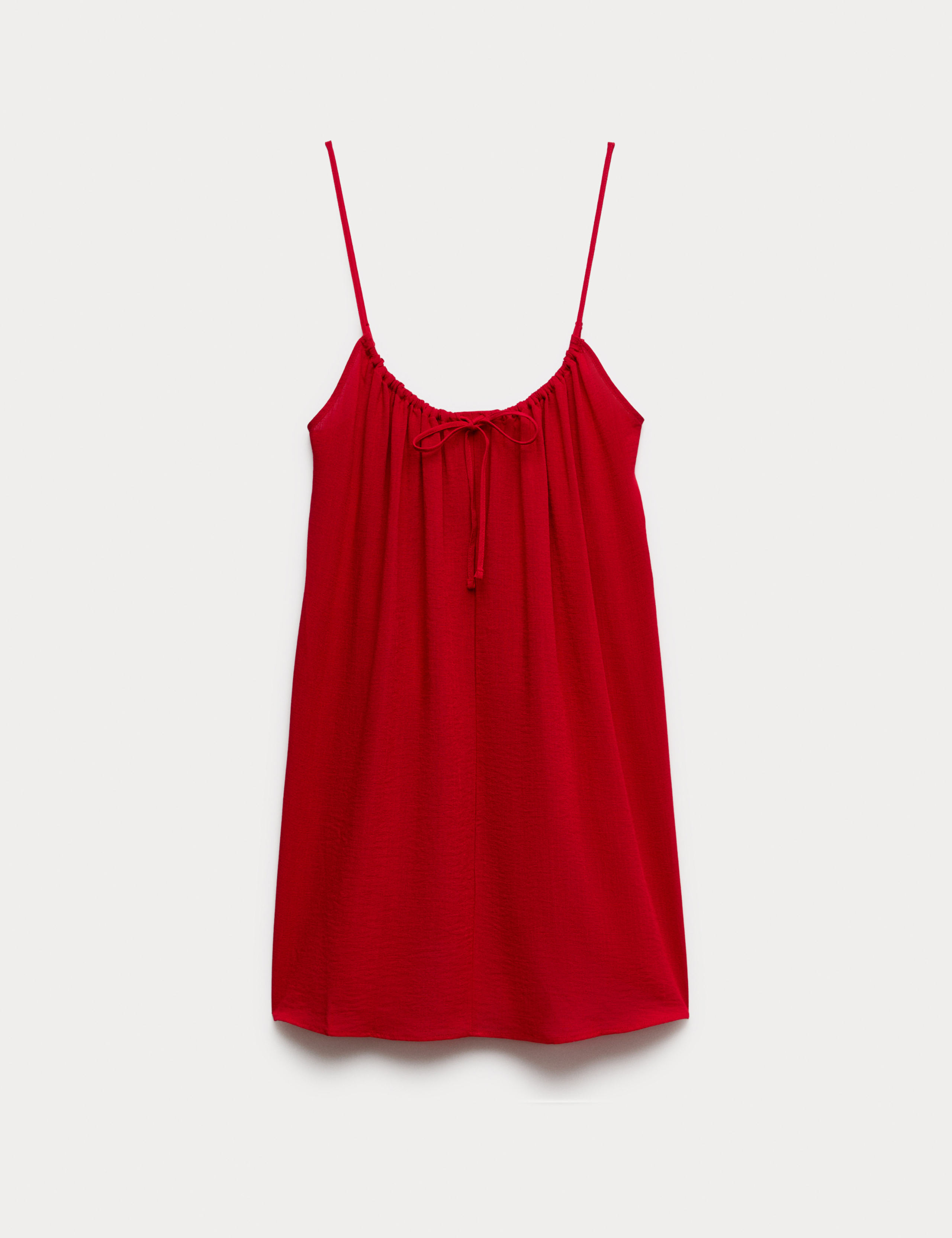 Tie Front Strappy Mini Slip Dress