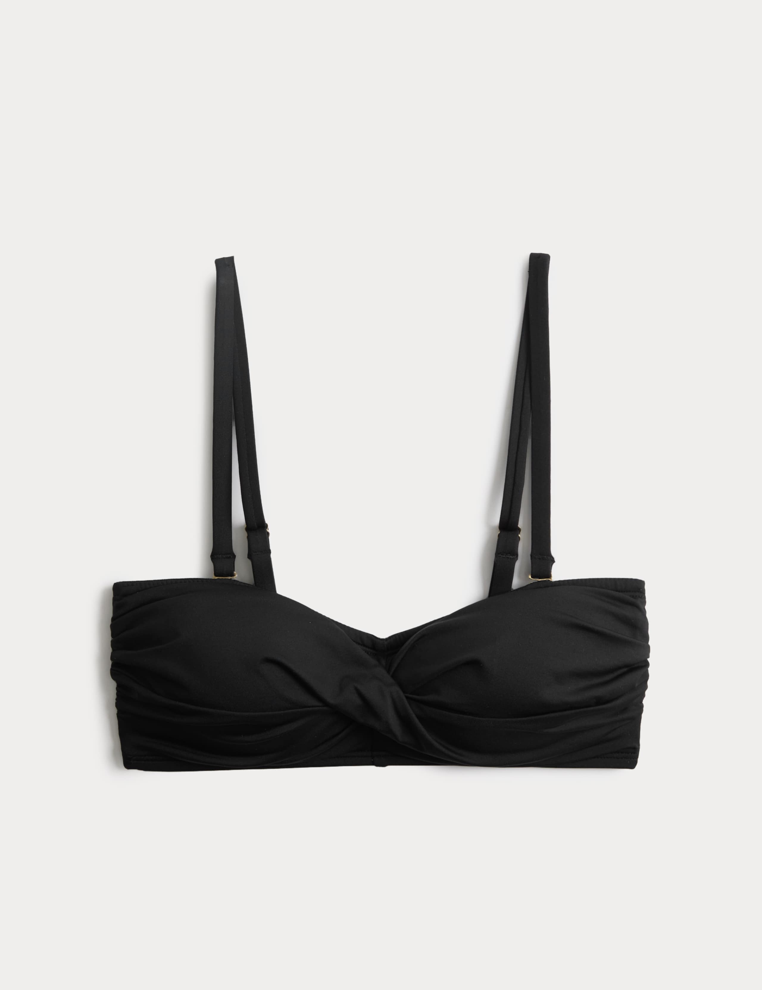 Padded Twist Front Bandeau Bikini Top