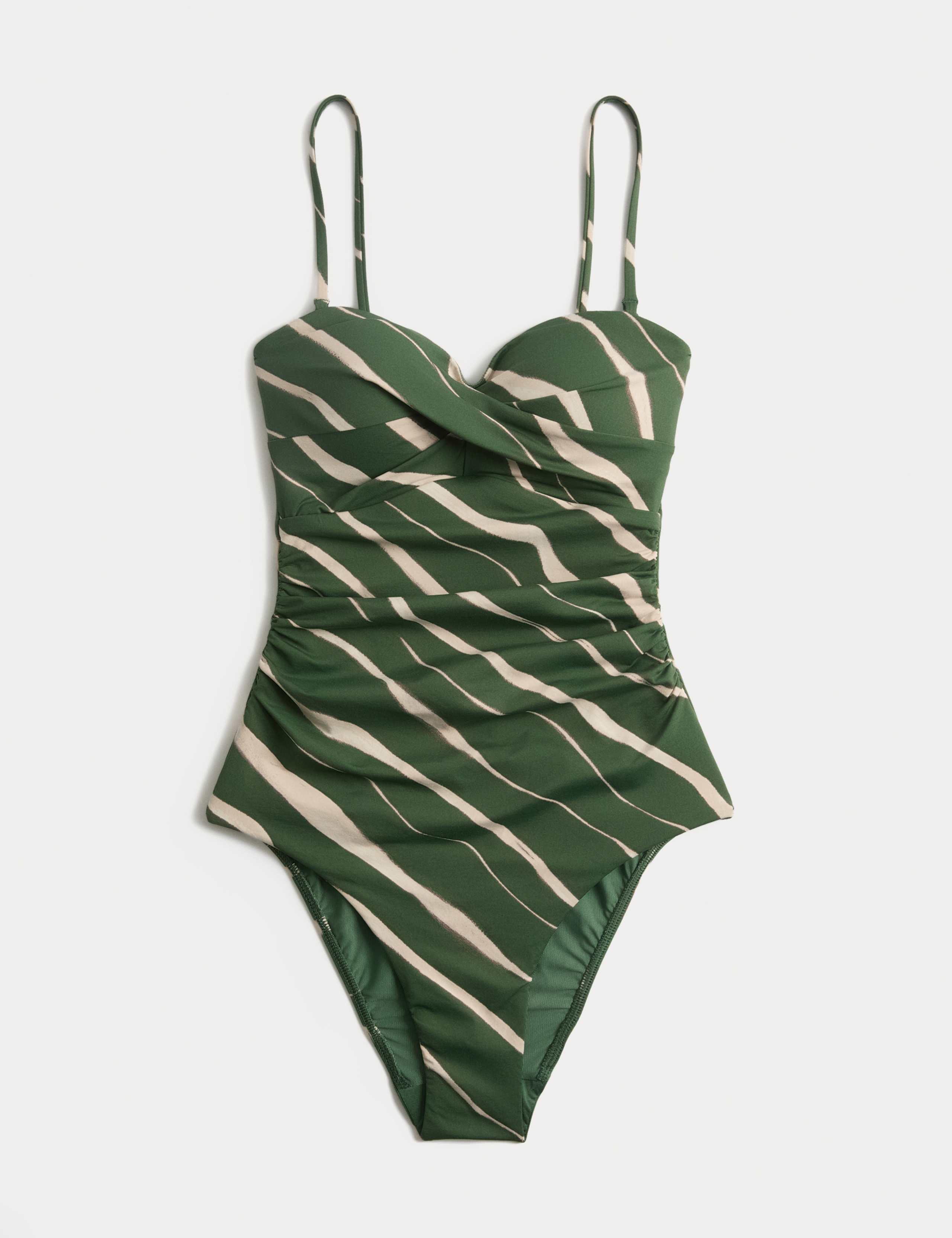 Tummy Control Printed Bandeau Swimsuit