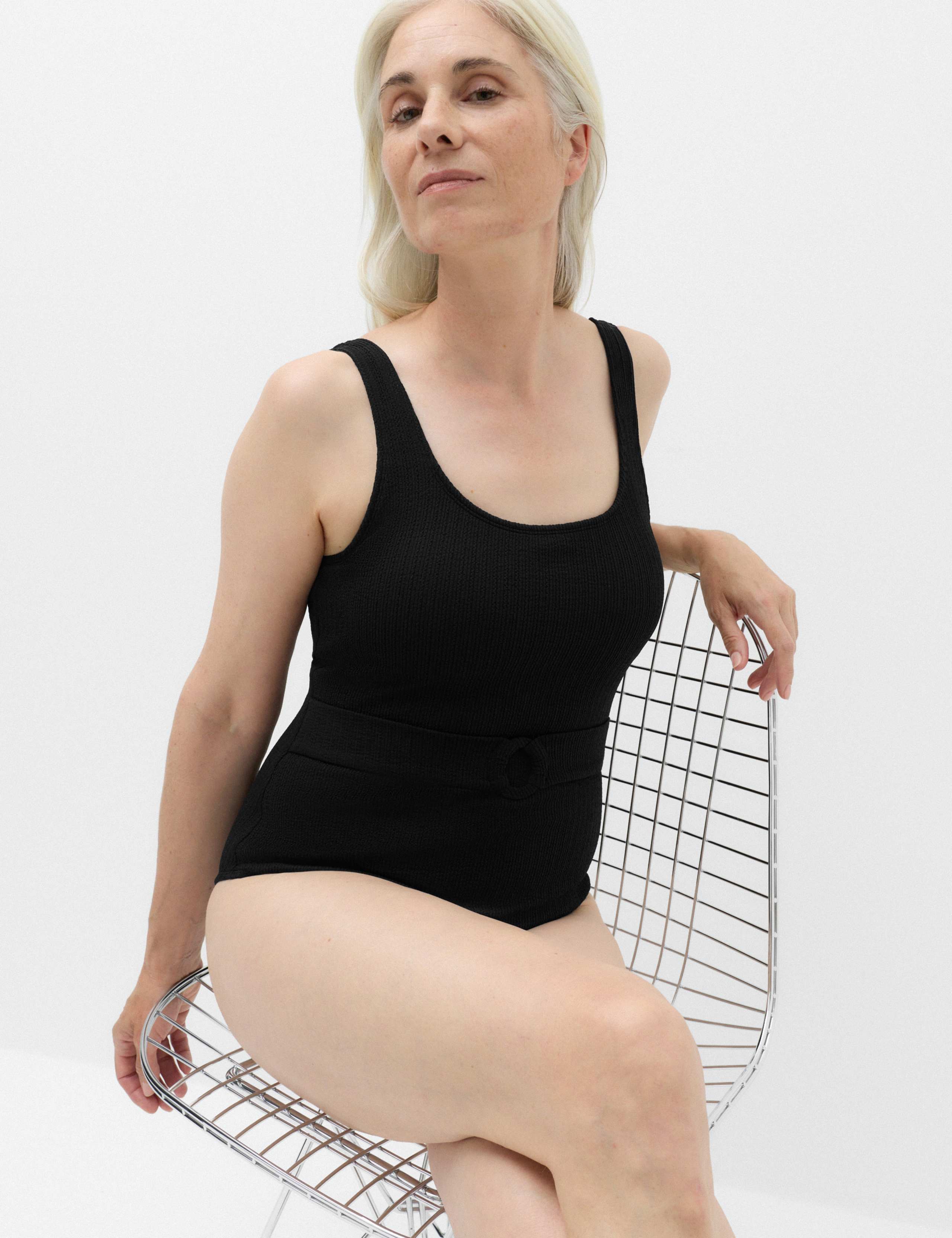Tummy Control Post Surgery Belted Swimsuit