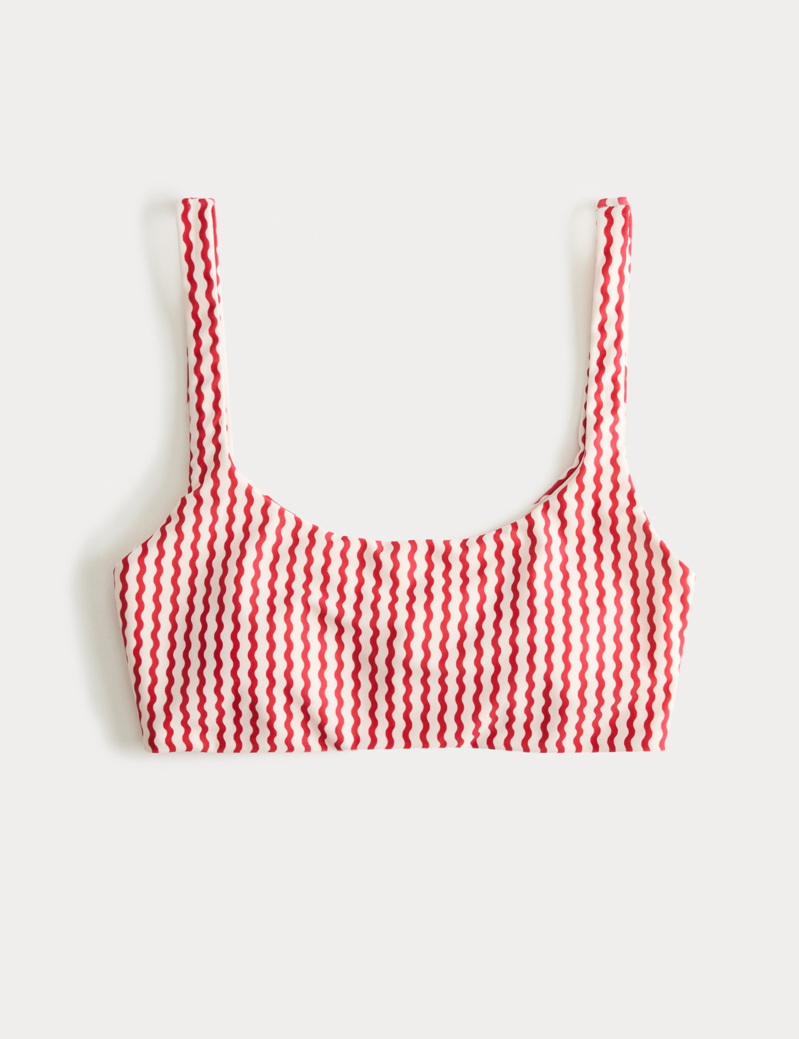 Printed Scoop Neck Bikini Top