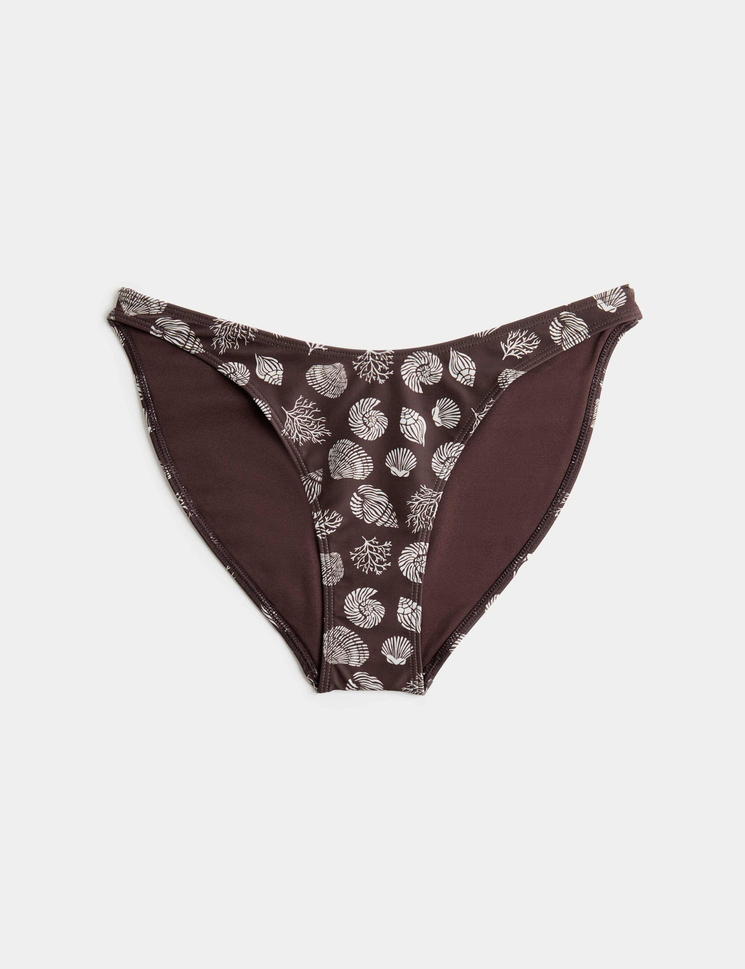 Printed High Leg Bikini Bottoms