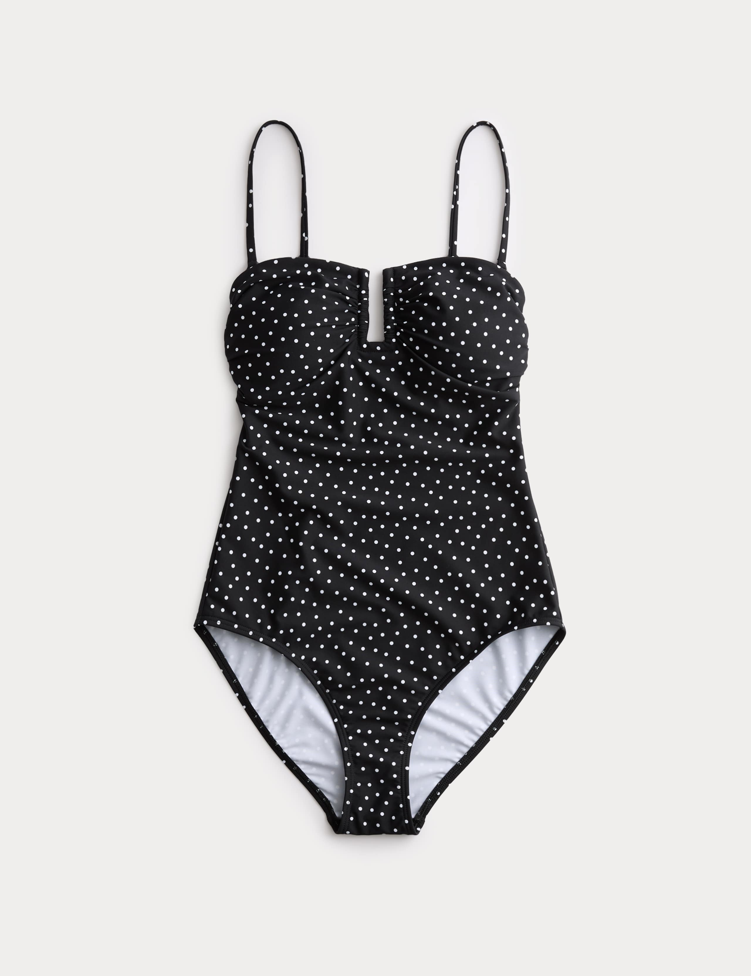 U-Notch Spot Print Swimsuit