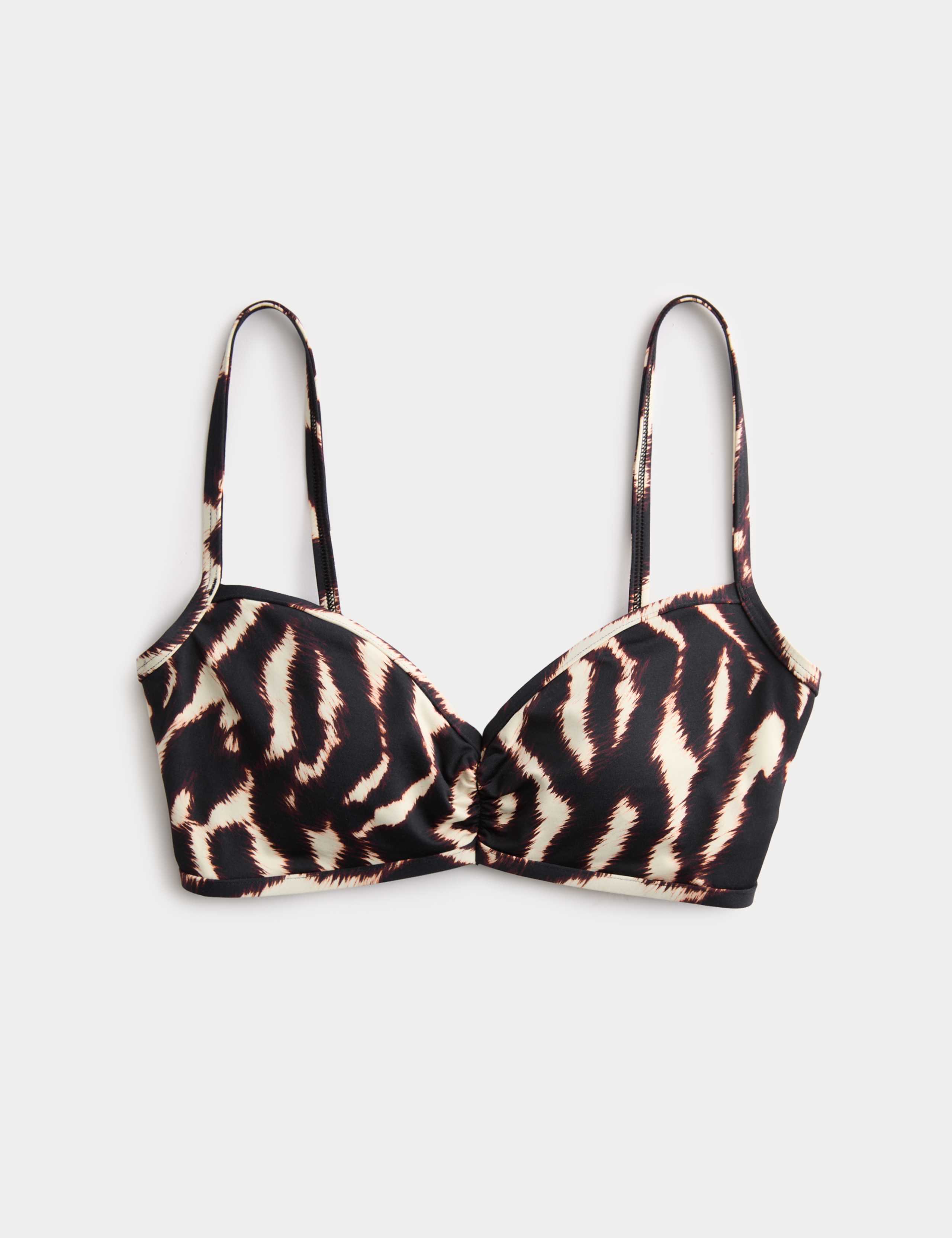 Printed Plunge Bikini Top