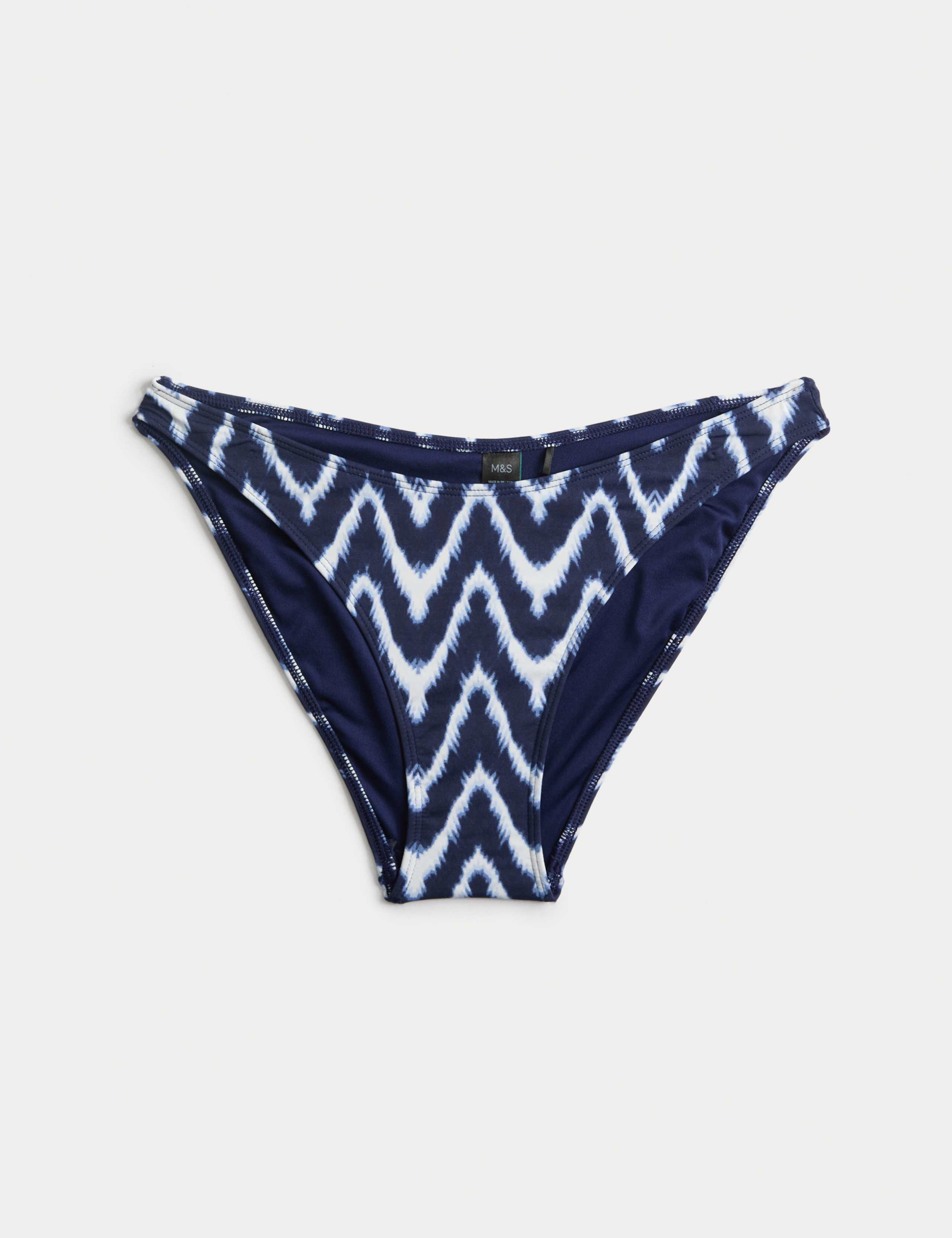 Printed High Leg Bikini Bottoms