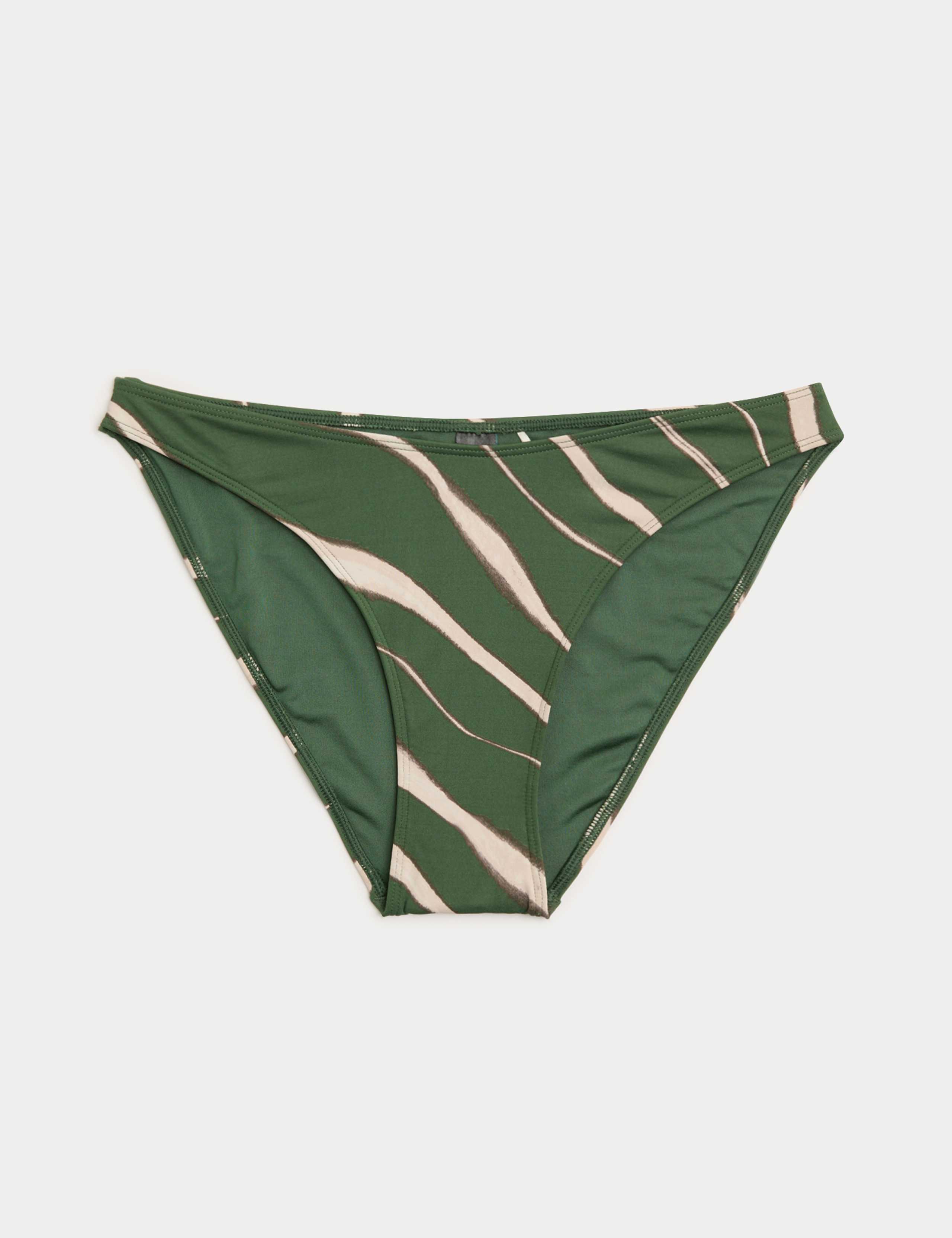 Printed Padded Twist Front Bandeau Bikini Set 1 of 6