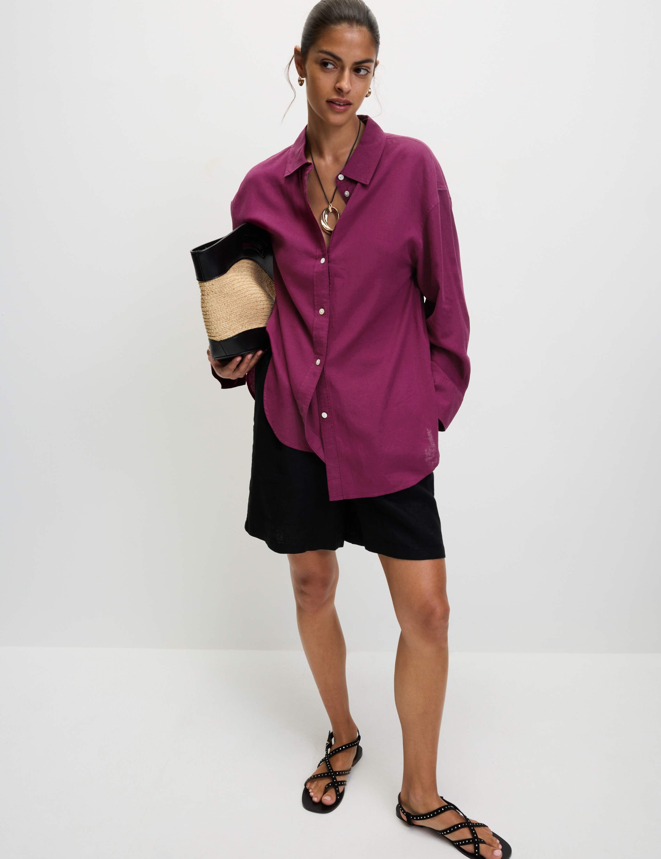 Relaxed Shirt With Linen