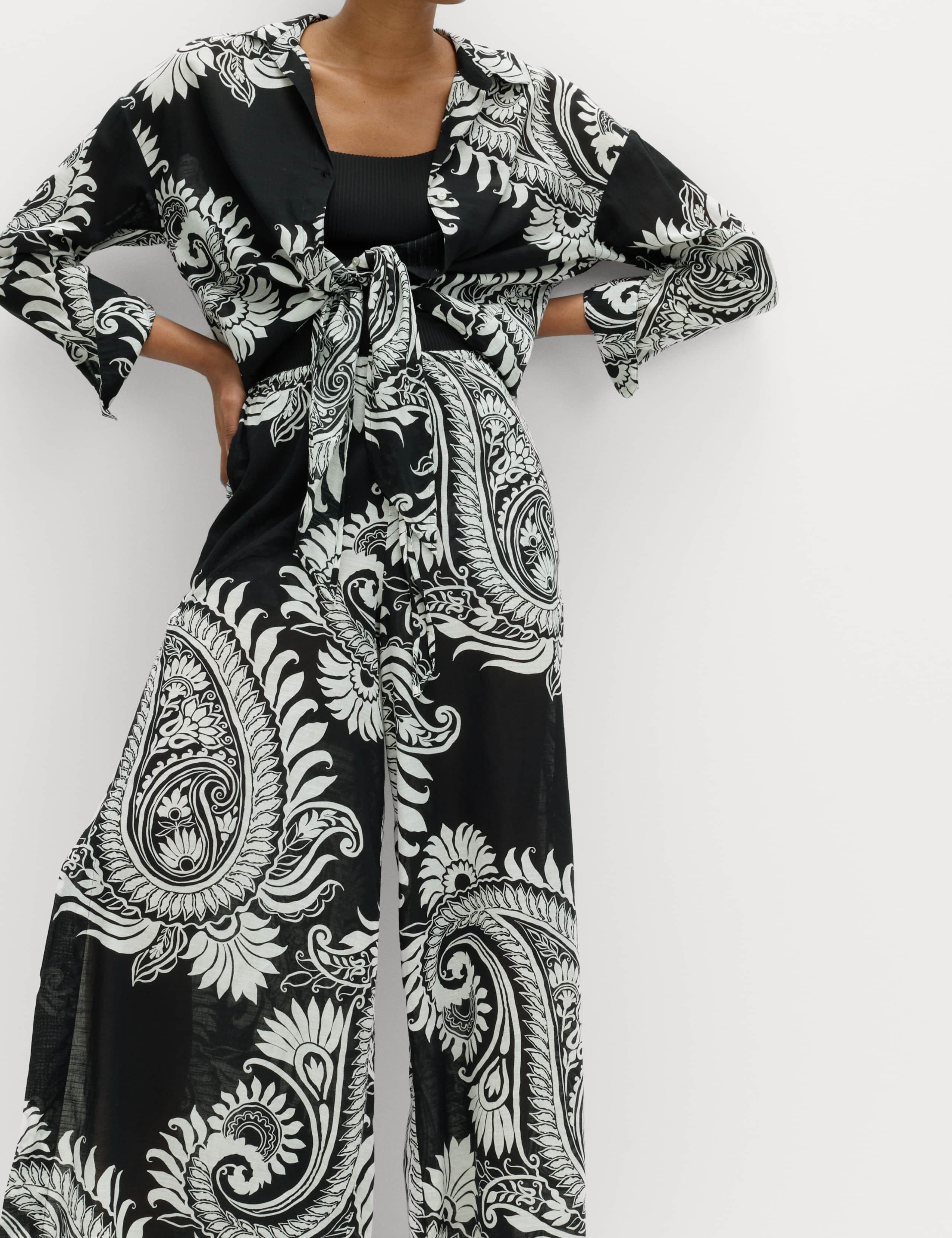 Pure Cotton Printed Button Through Beach Shirt