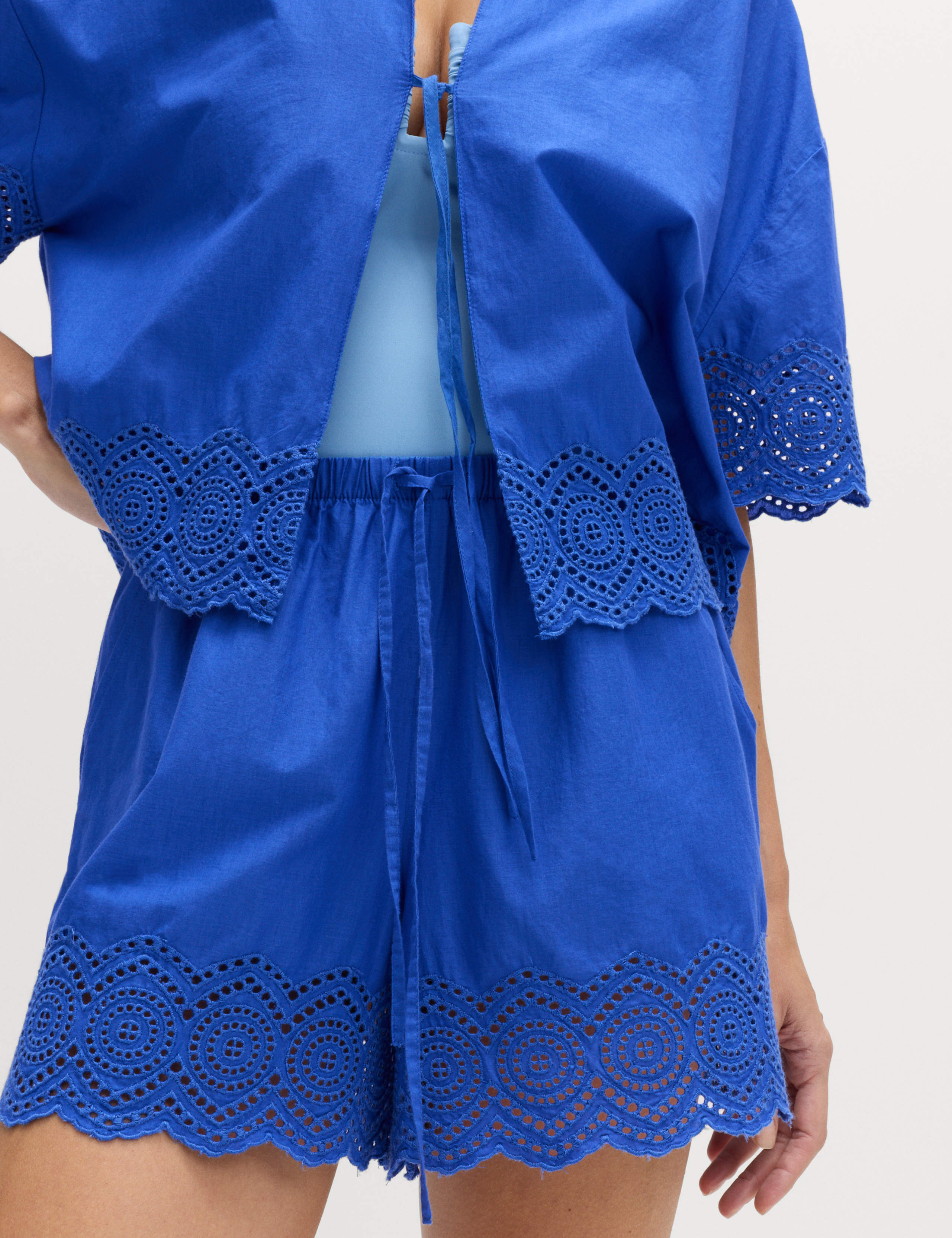 Pure Cotton Cutwork Beach Shorts