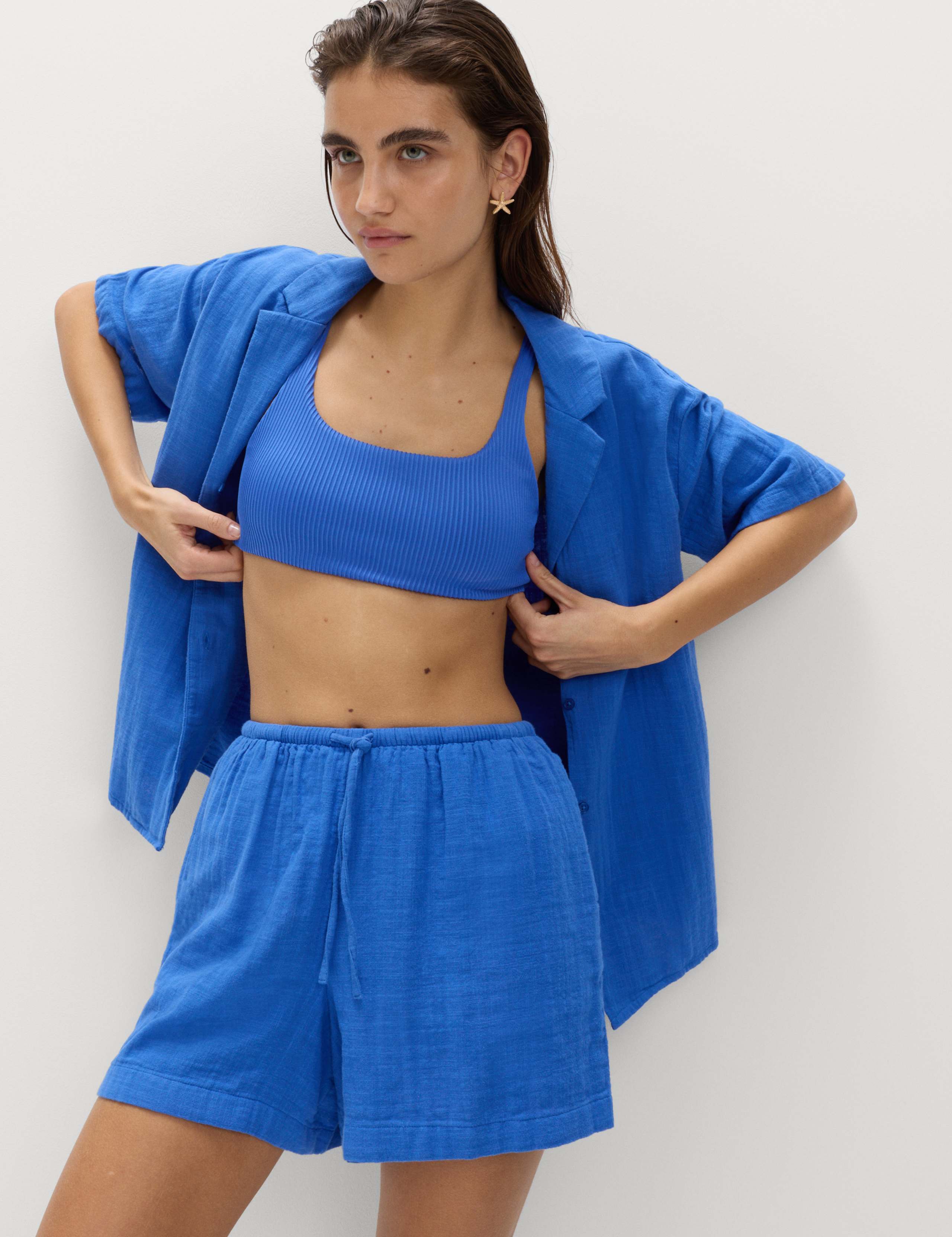 Double Cloth  Beach Shirt & Short Set 2 of 6