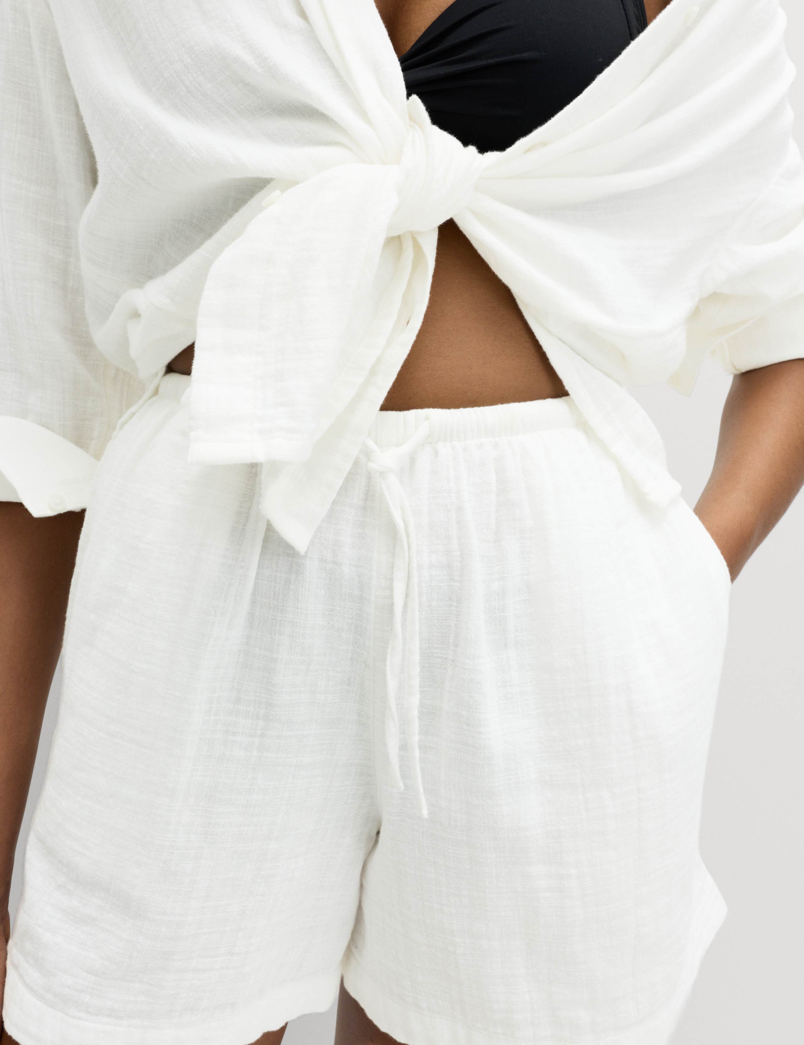 Pure Cotton Double Cloth Shorts