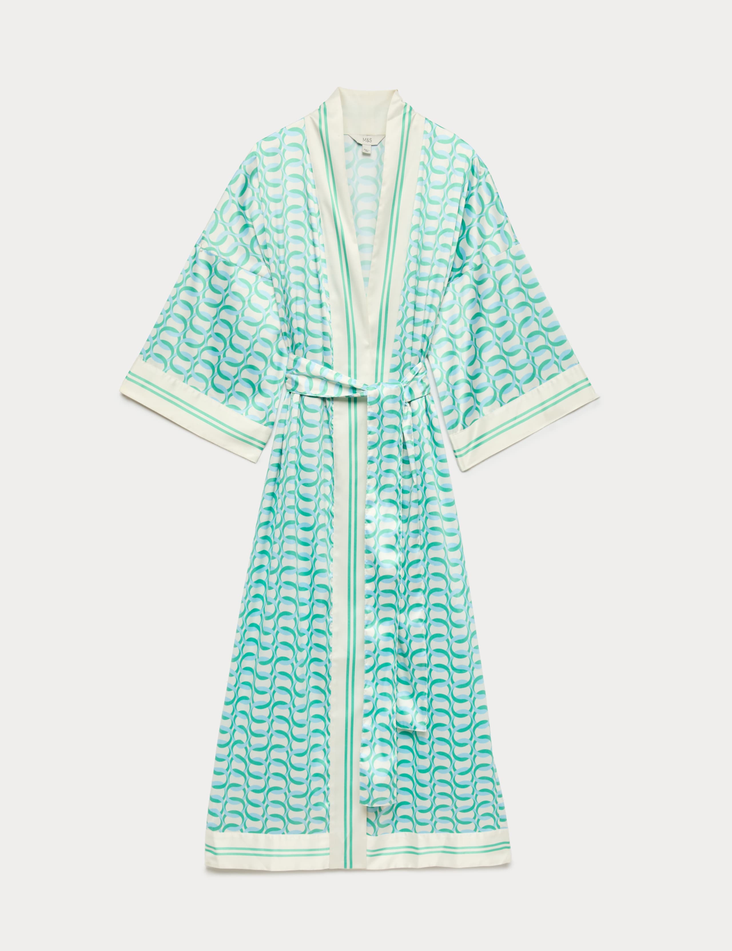 Satin Printed Maxi Kaftan Dress