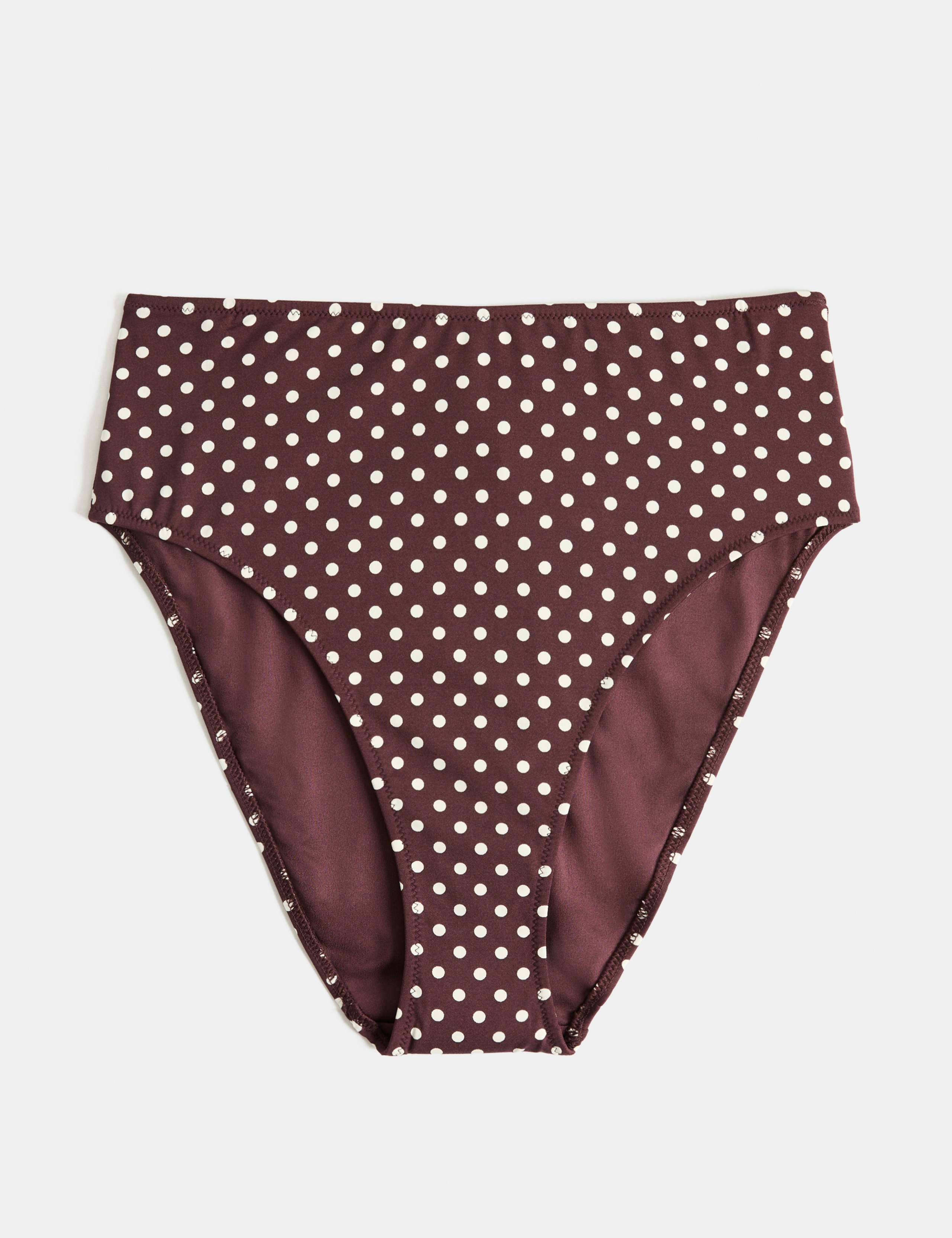 Print High Waisted Bikini Bottom