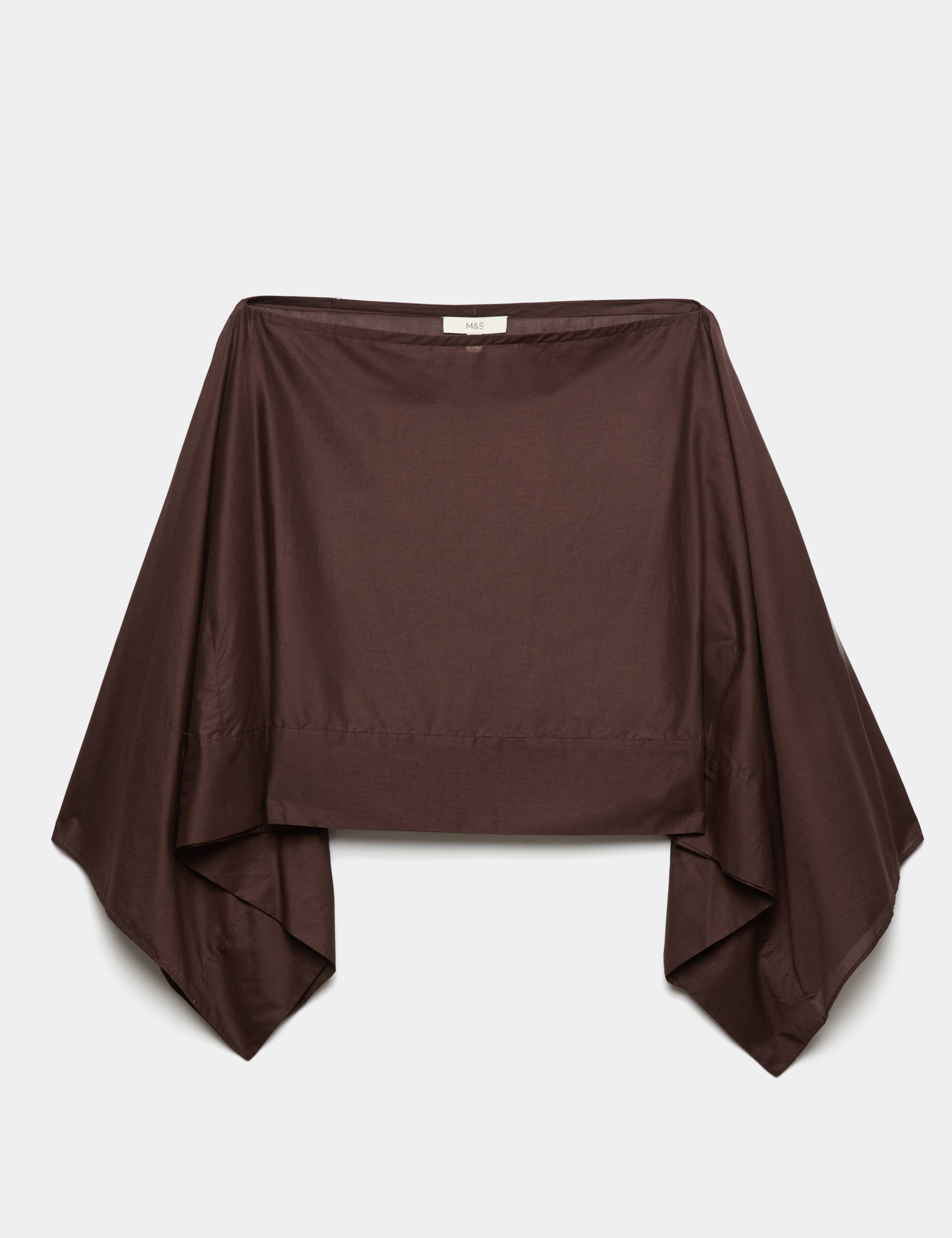 Pure Cotton Sheer Cape Top