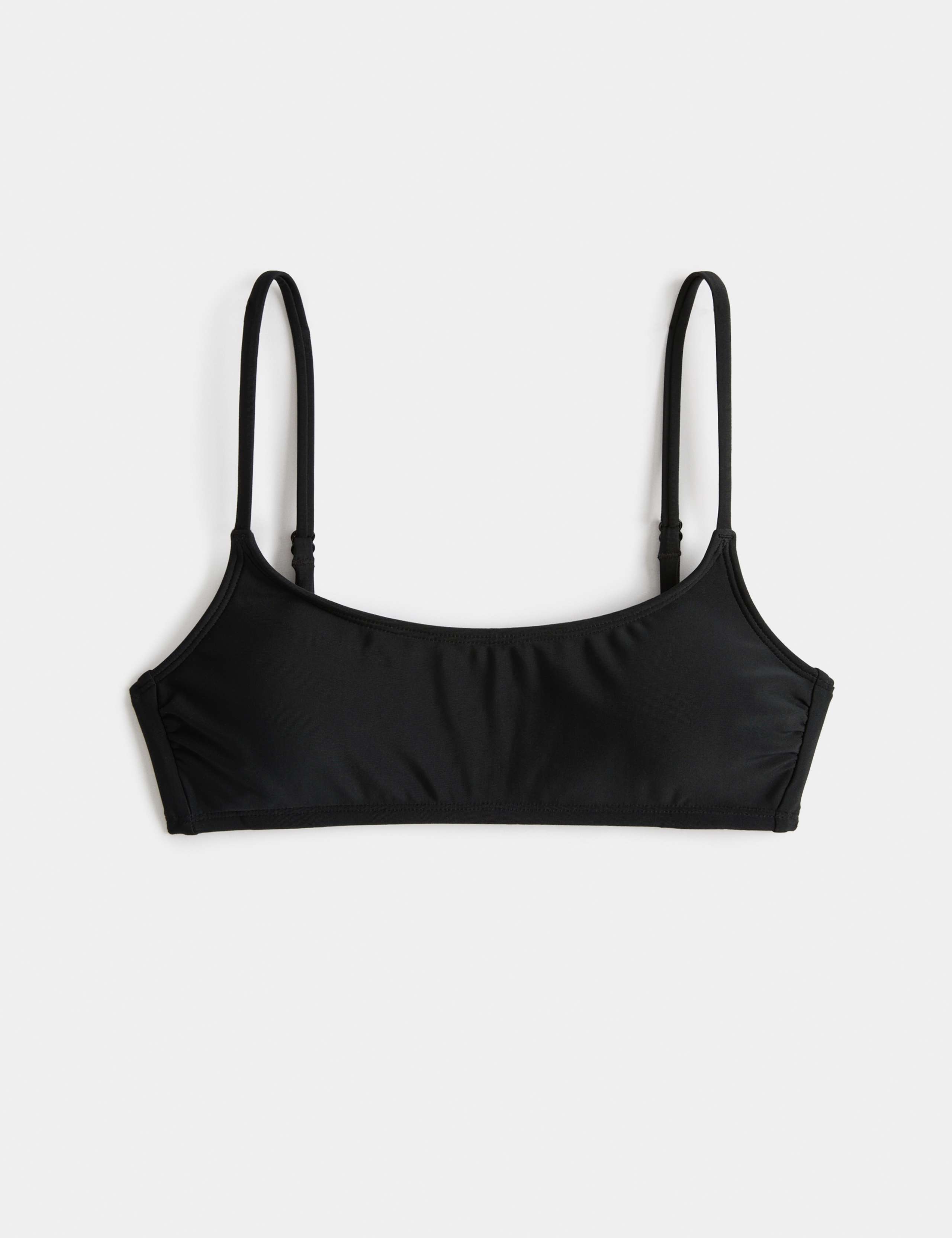 Padded Cropped Scoop Neck Bikini Top