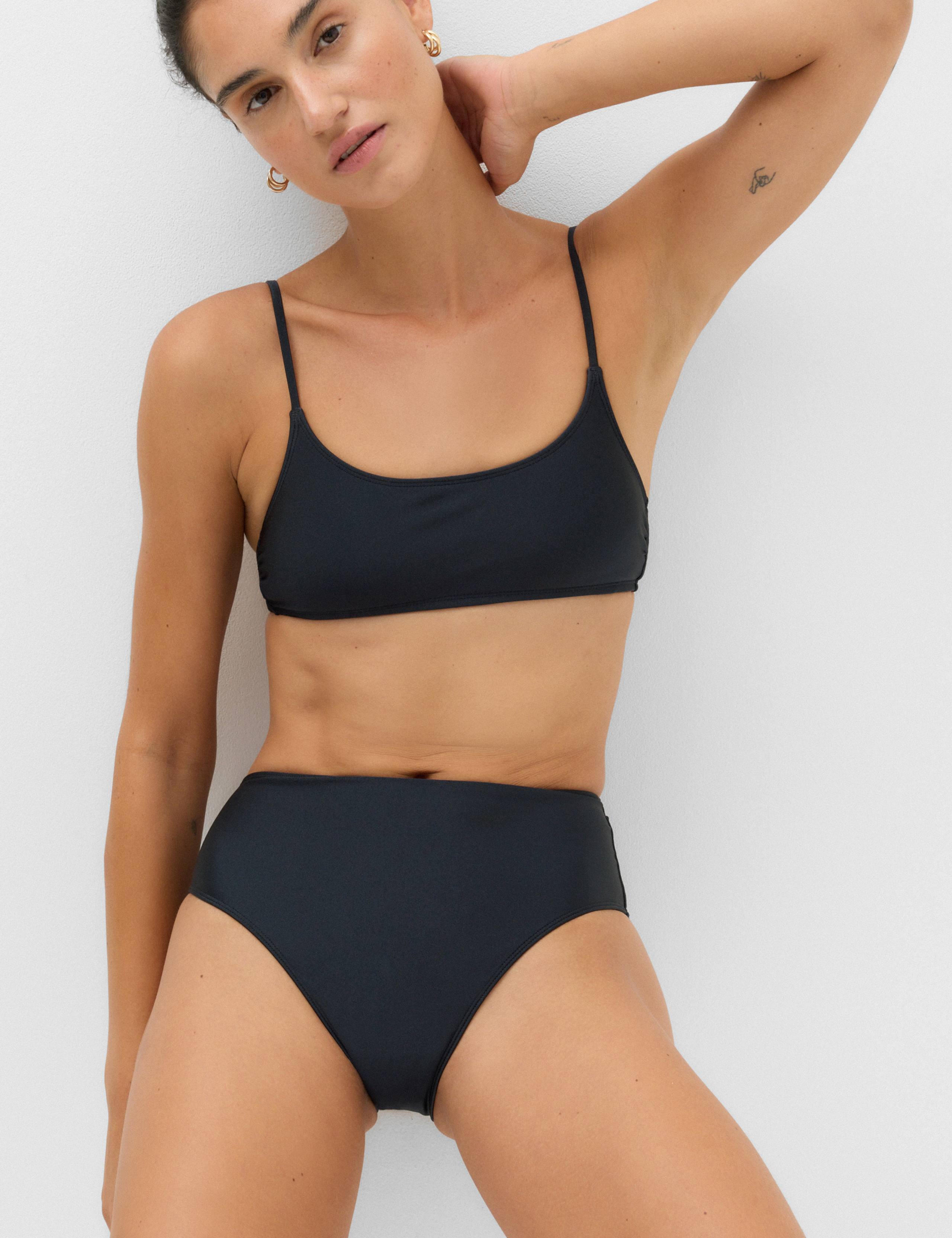 High Waisted High Leg Bikini Bottoms