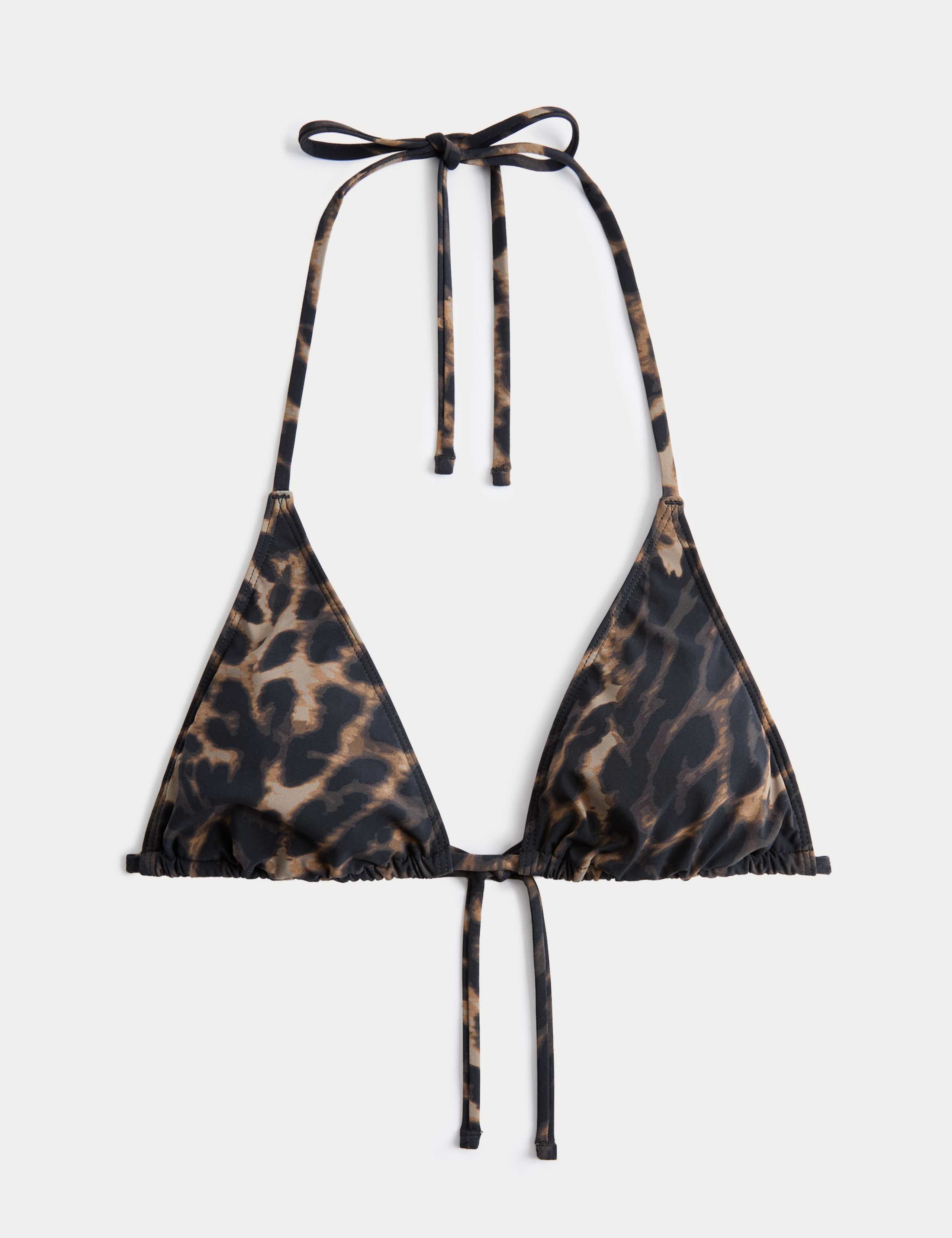 Animal Print Halterneck Triangle Bikini Set 3 of 6